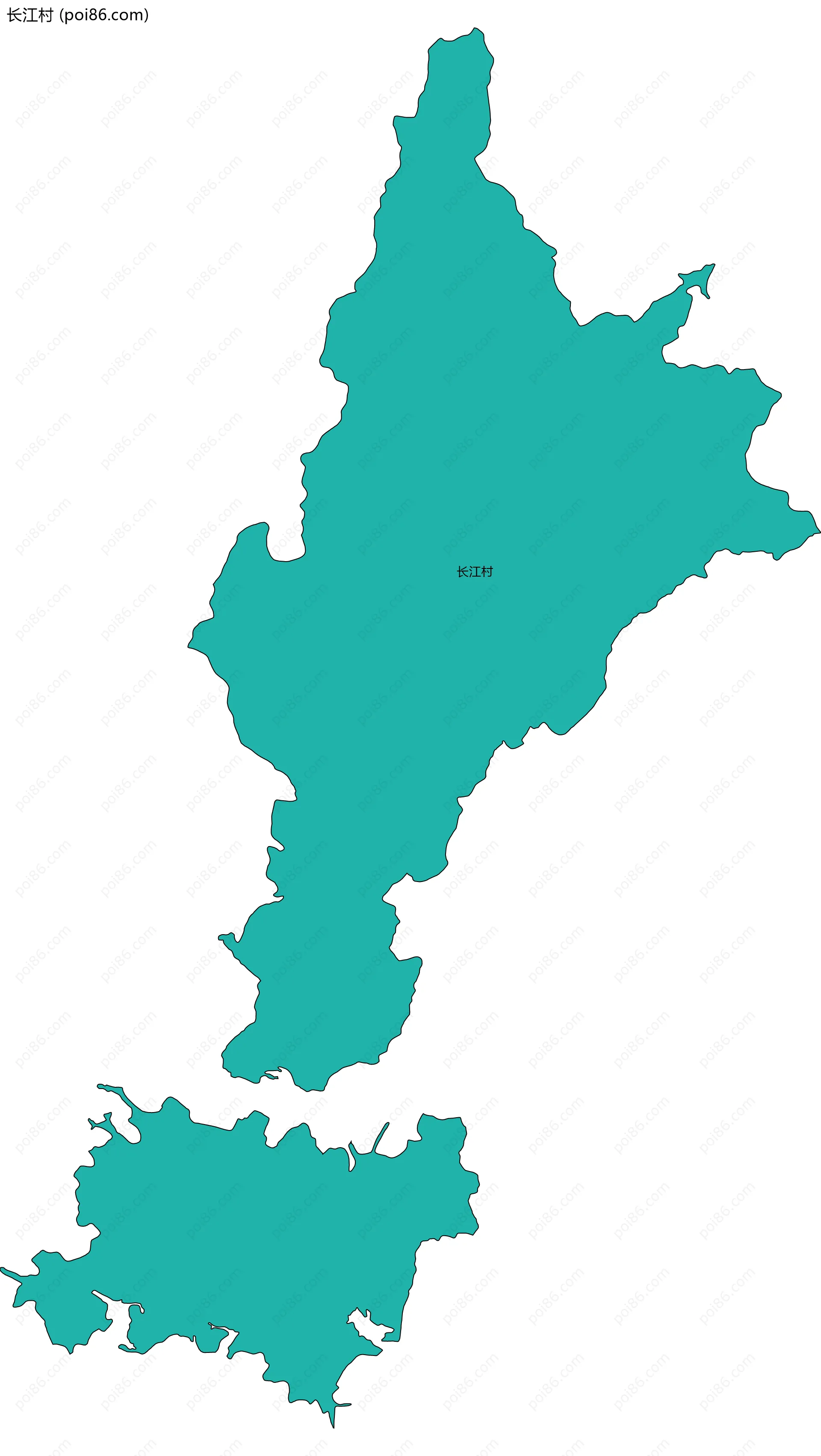 长江村边界地图