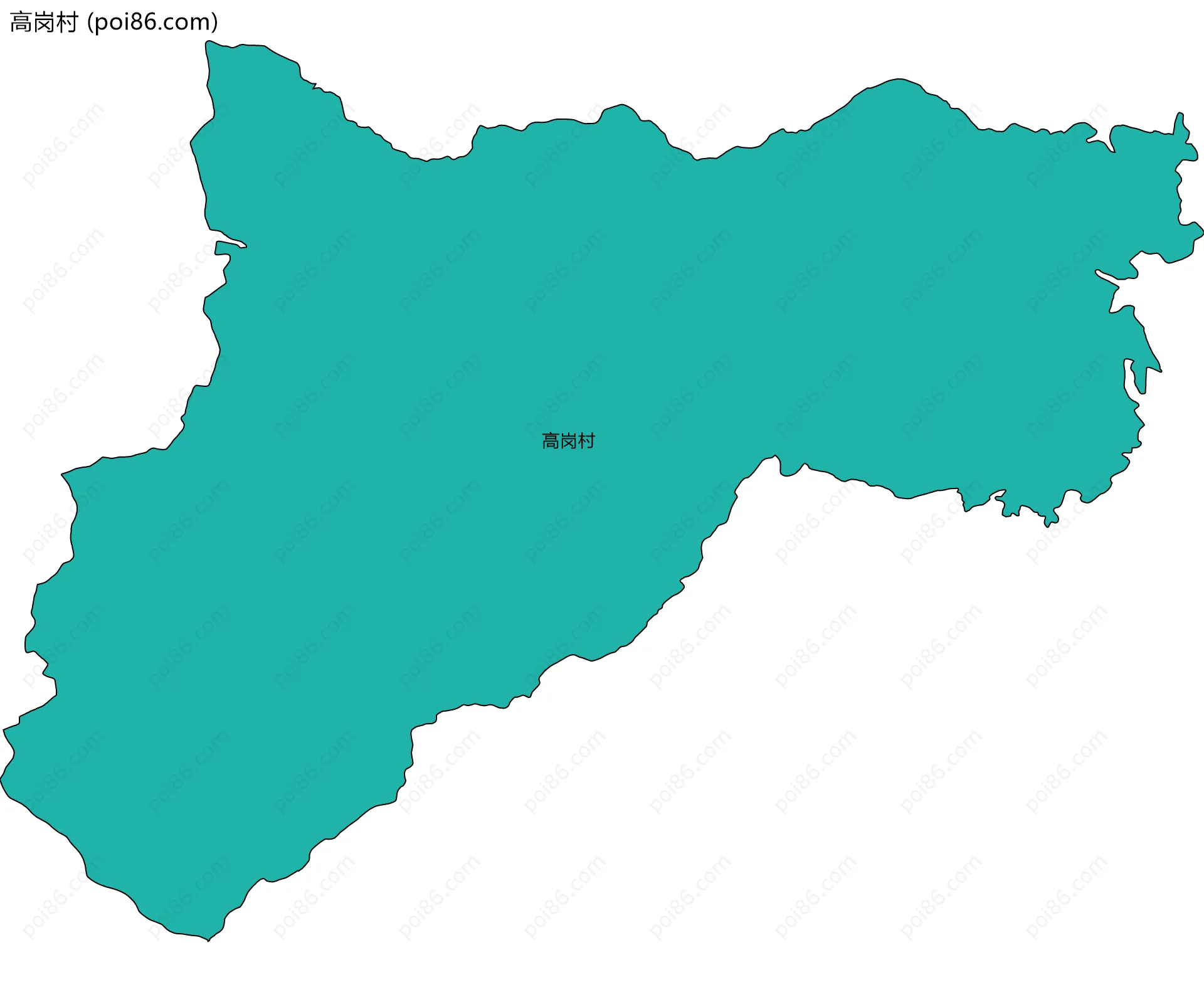 高岗村边界地图