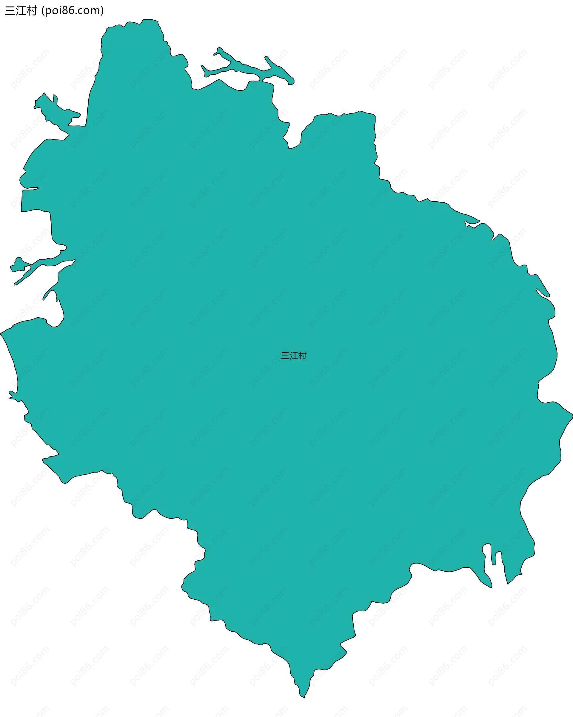 三江村边界地图