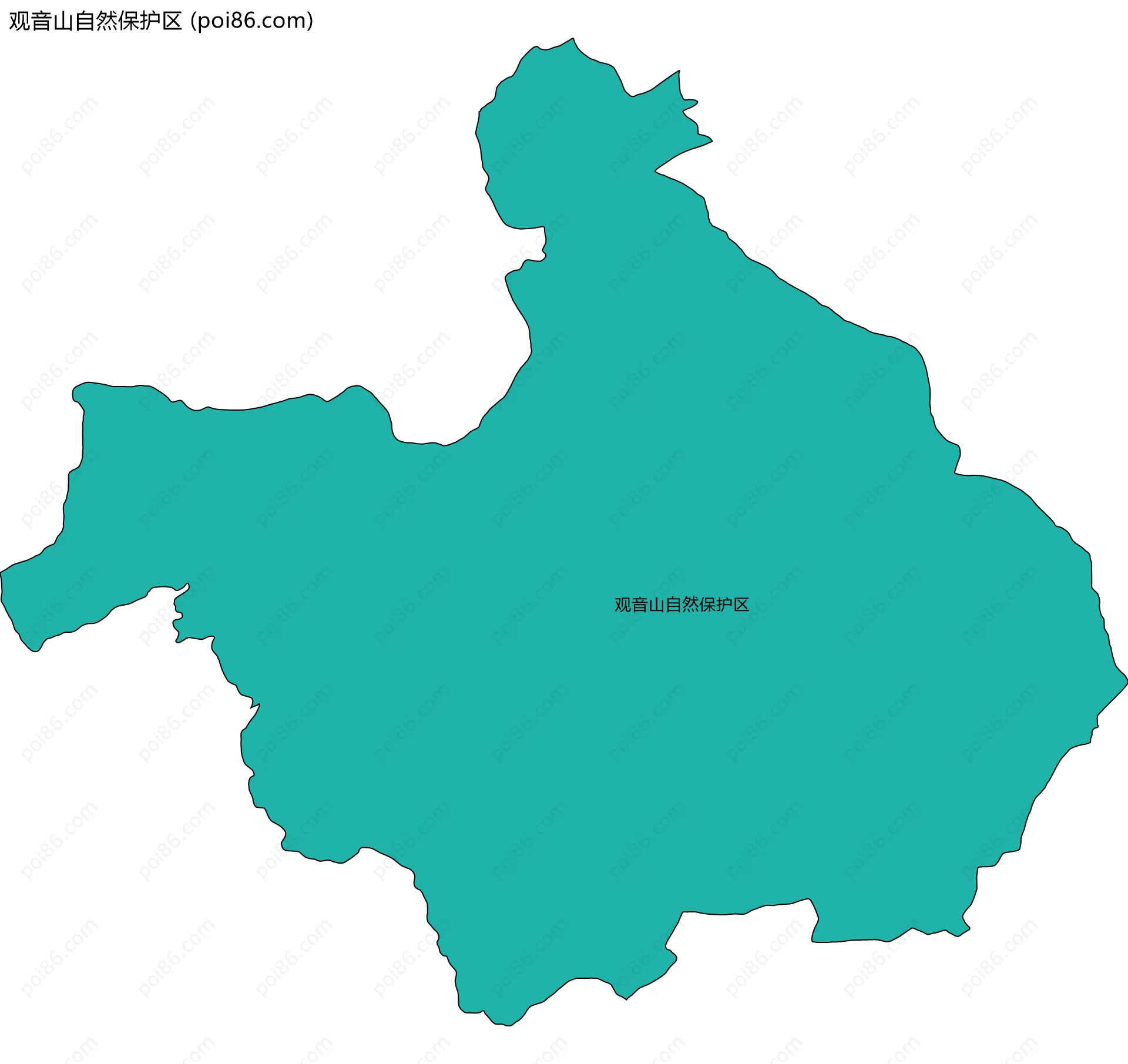 观音山自然保护区边界地图