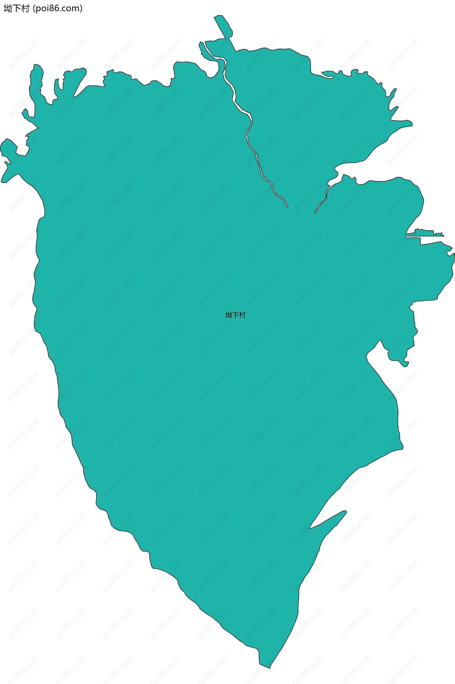 坳下村边界地图