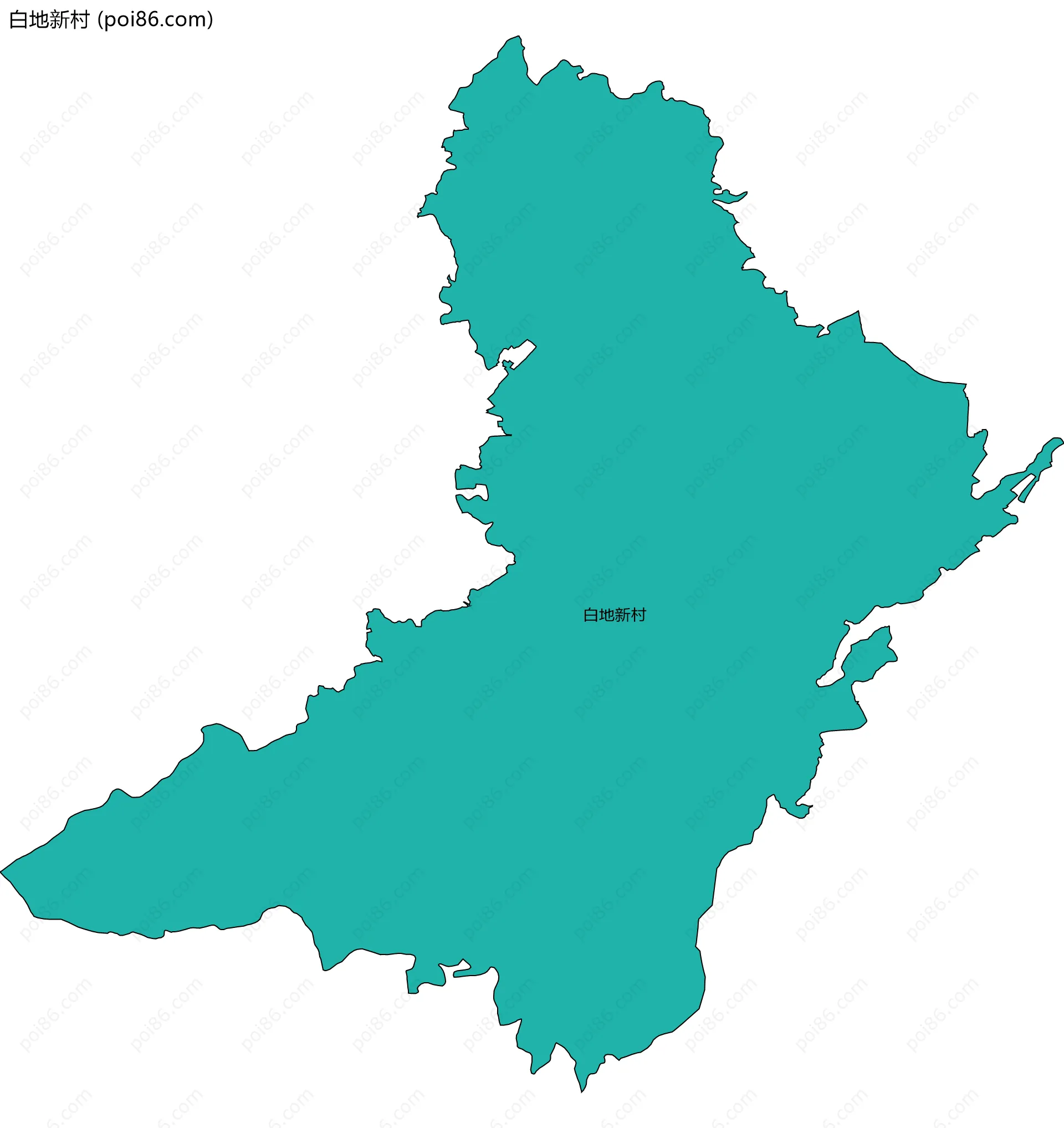 白地新村边界地图
