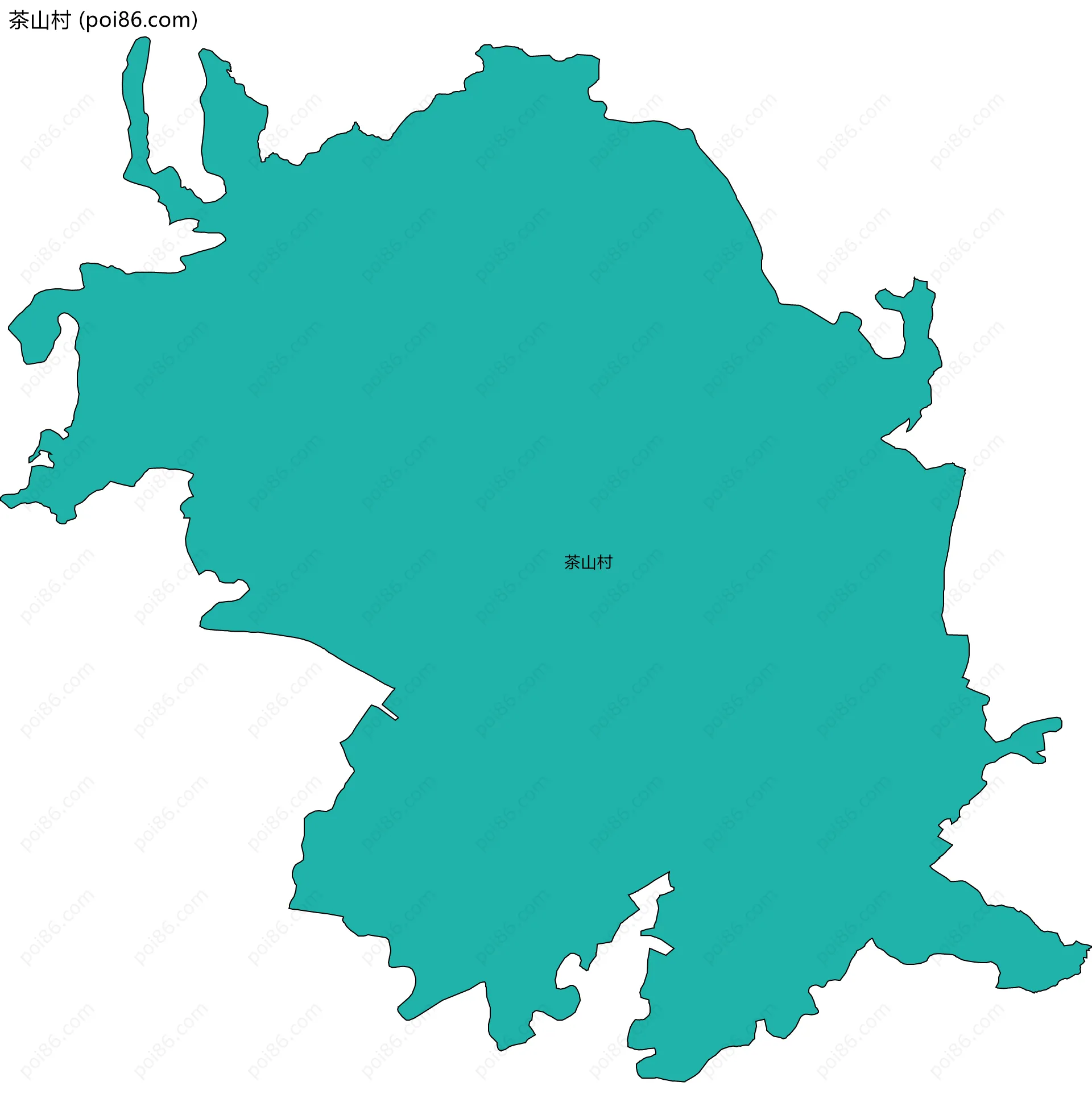 茶山村边界地图