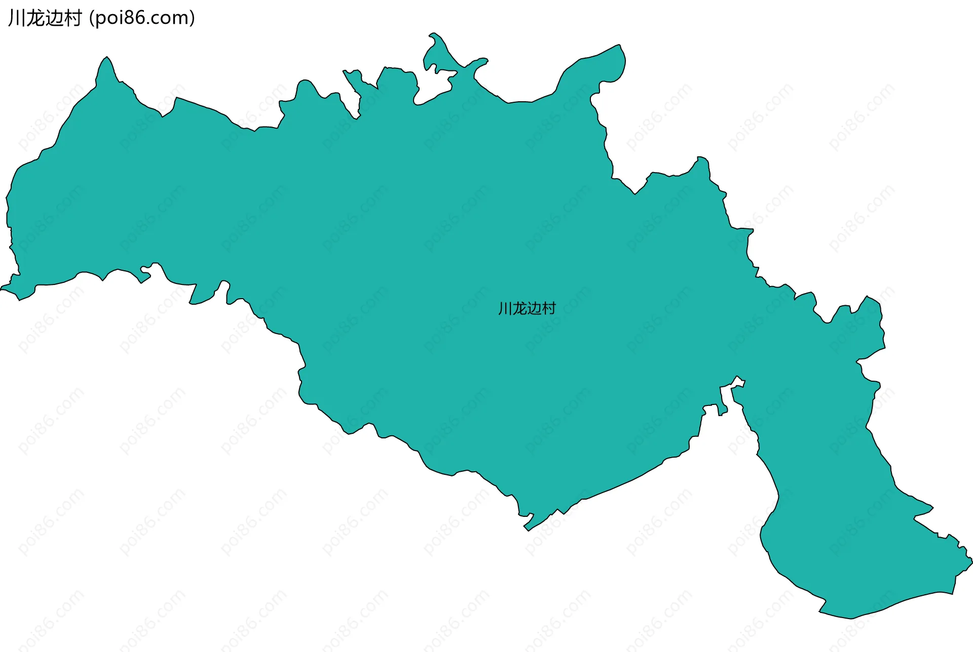 川龙边村边界地图