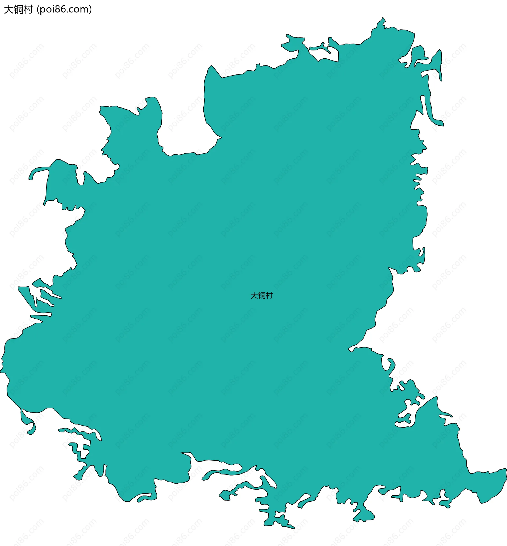 大铜村边界地图