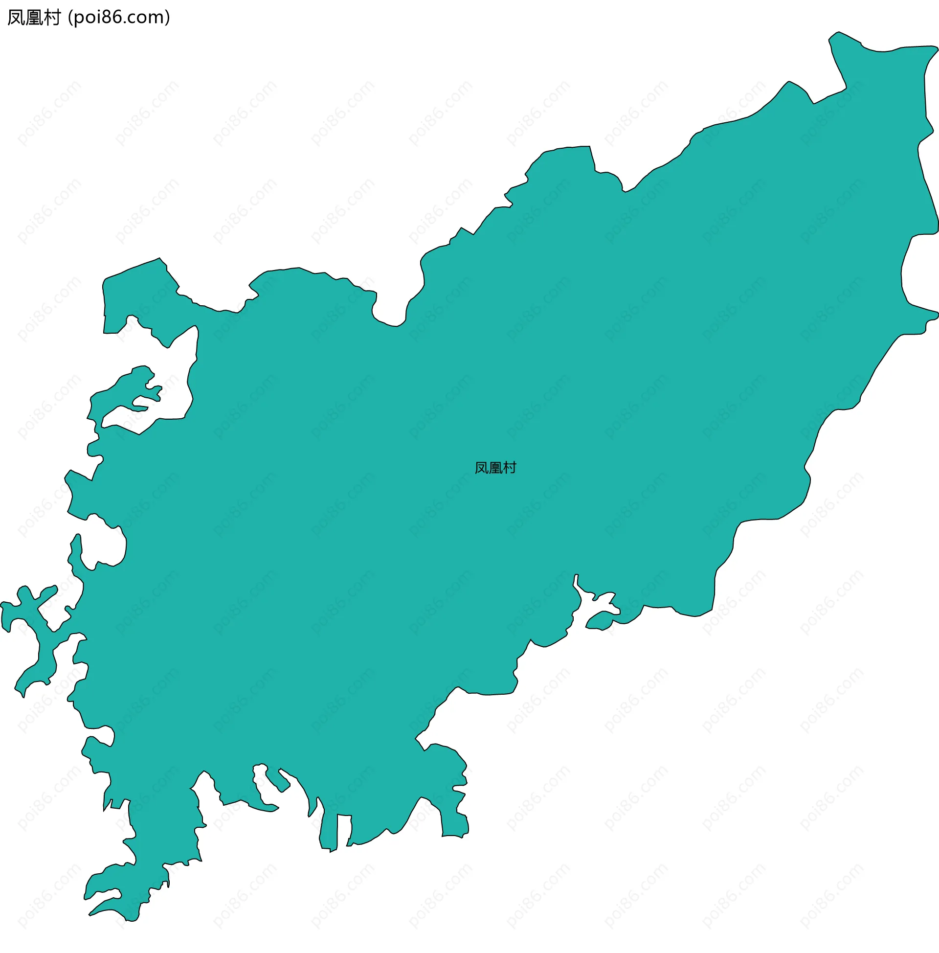 凤凰村边界地图