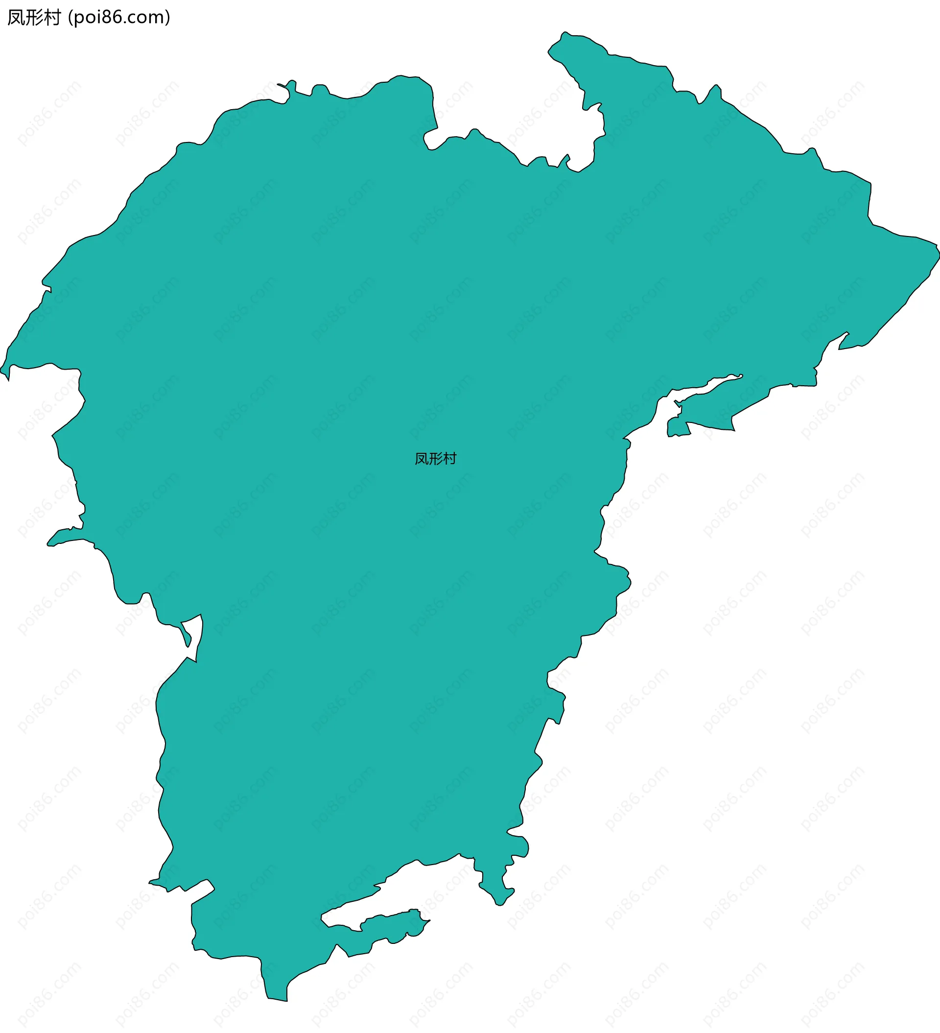 凤形村边界地图