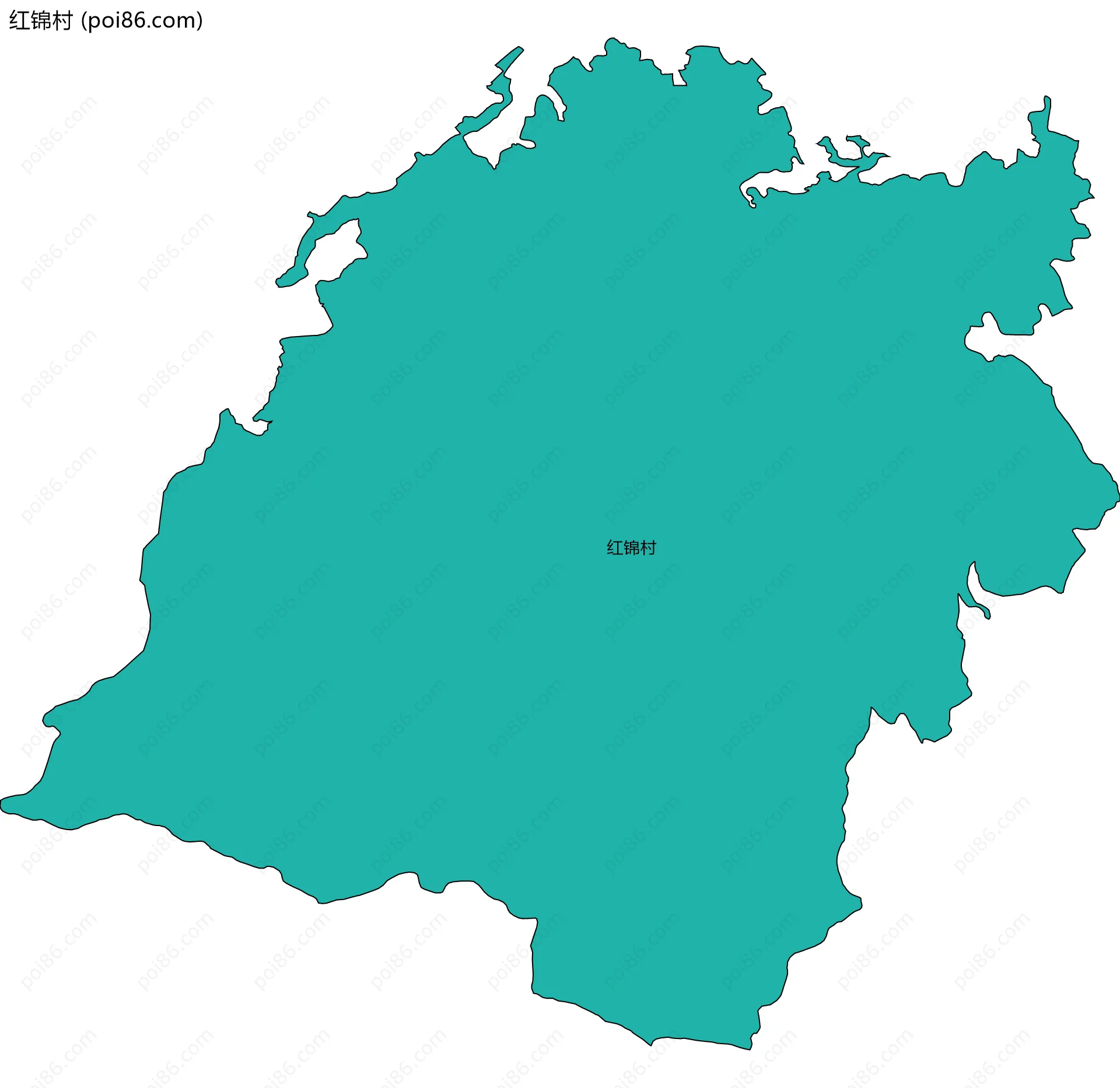 红锦村边界地图