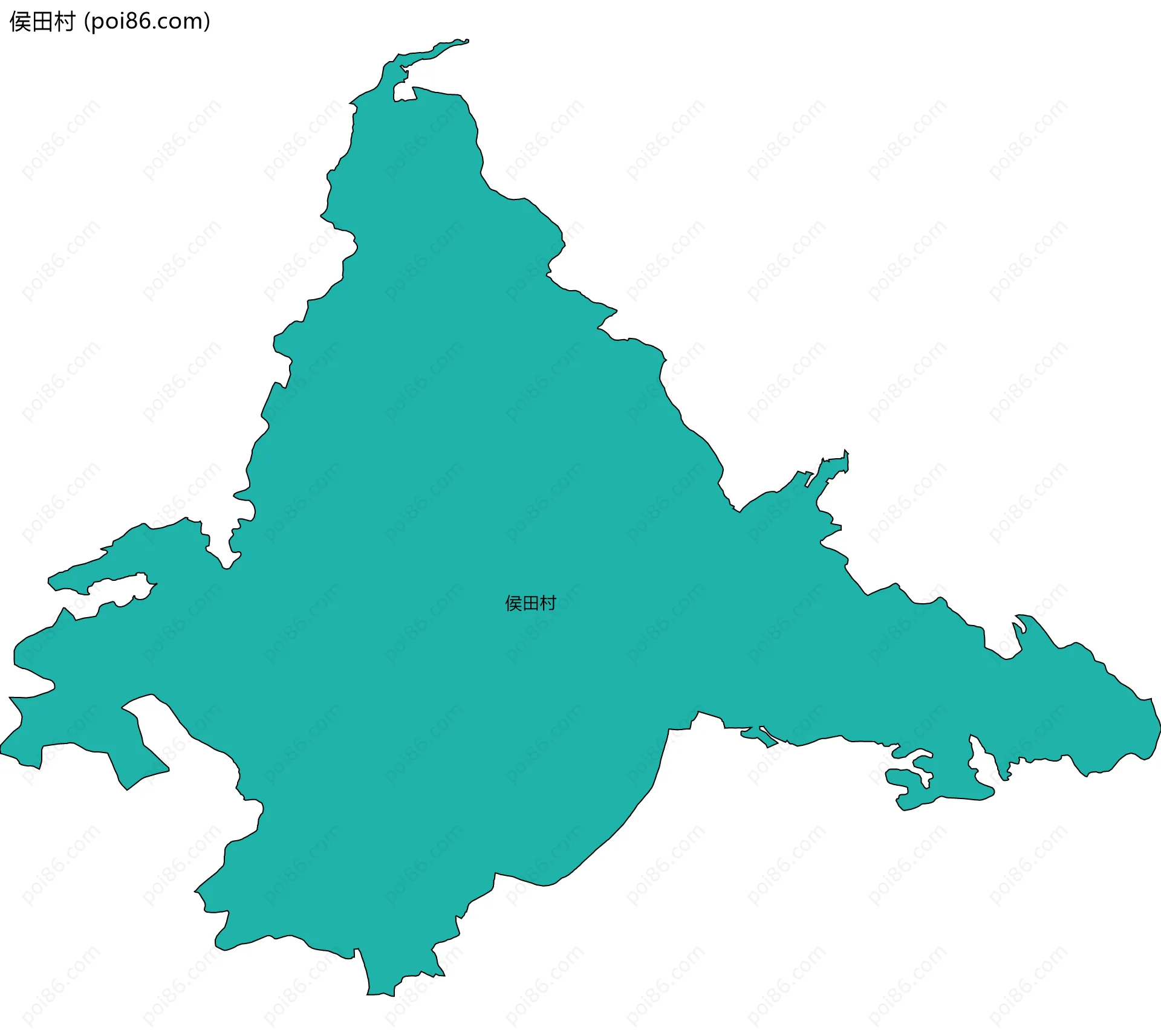侯田村边界地图