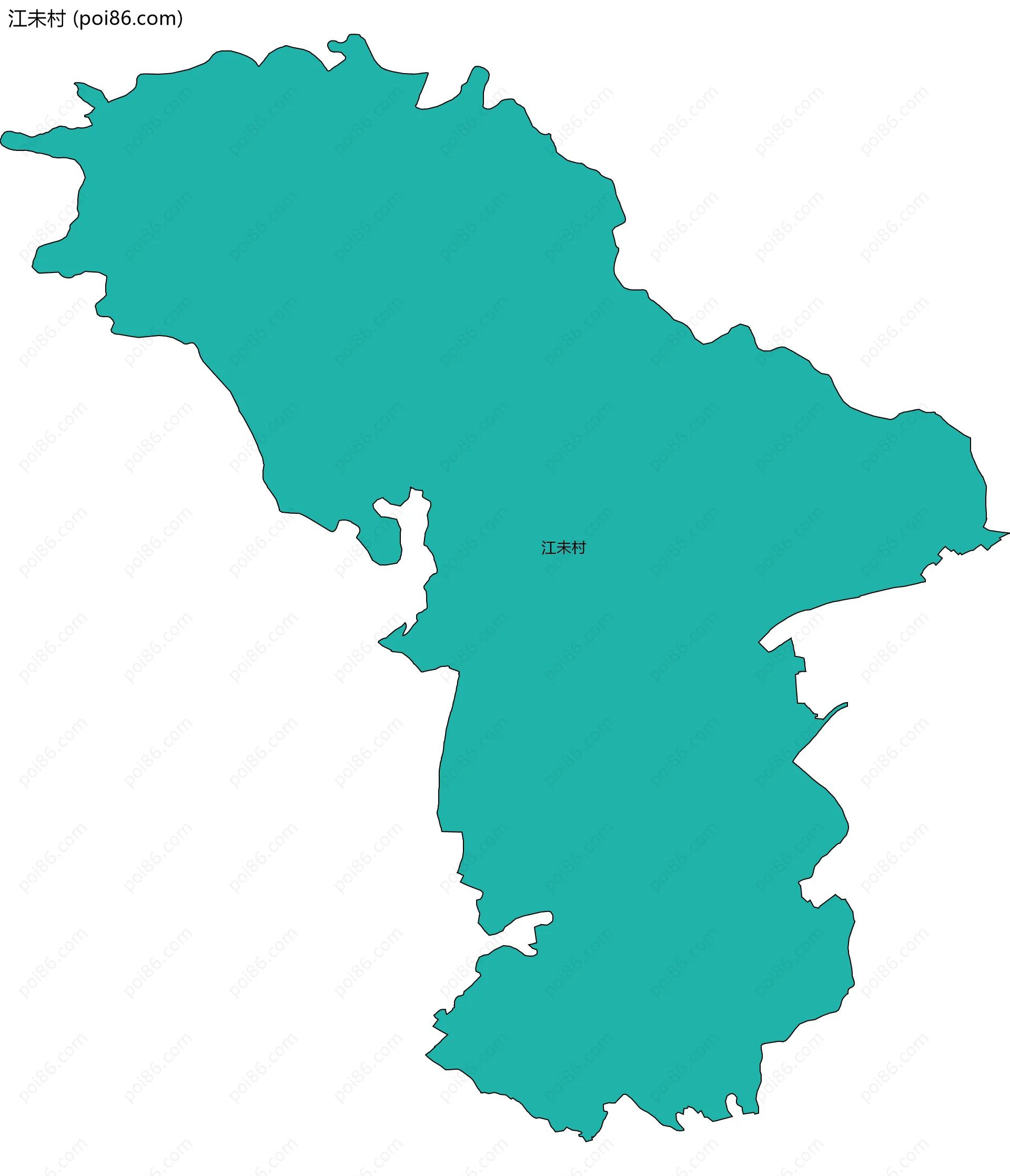 江未村边界地图