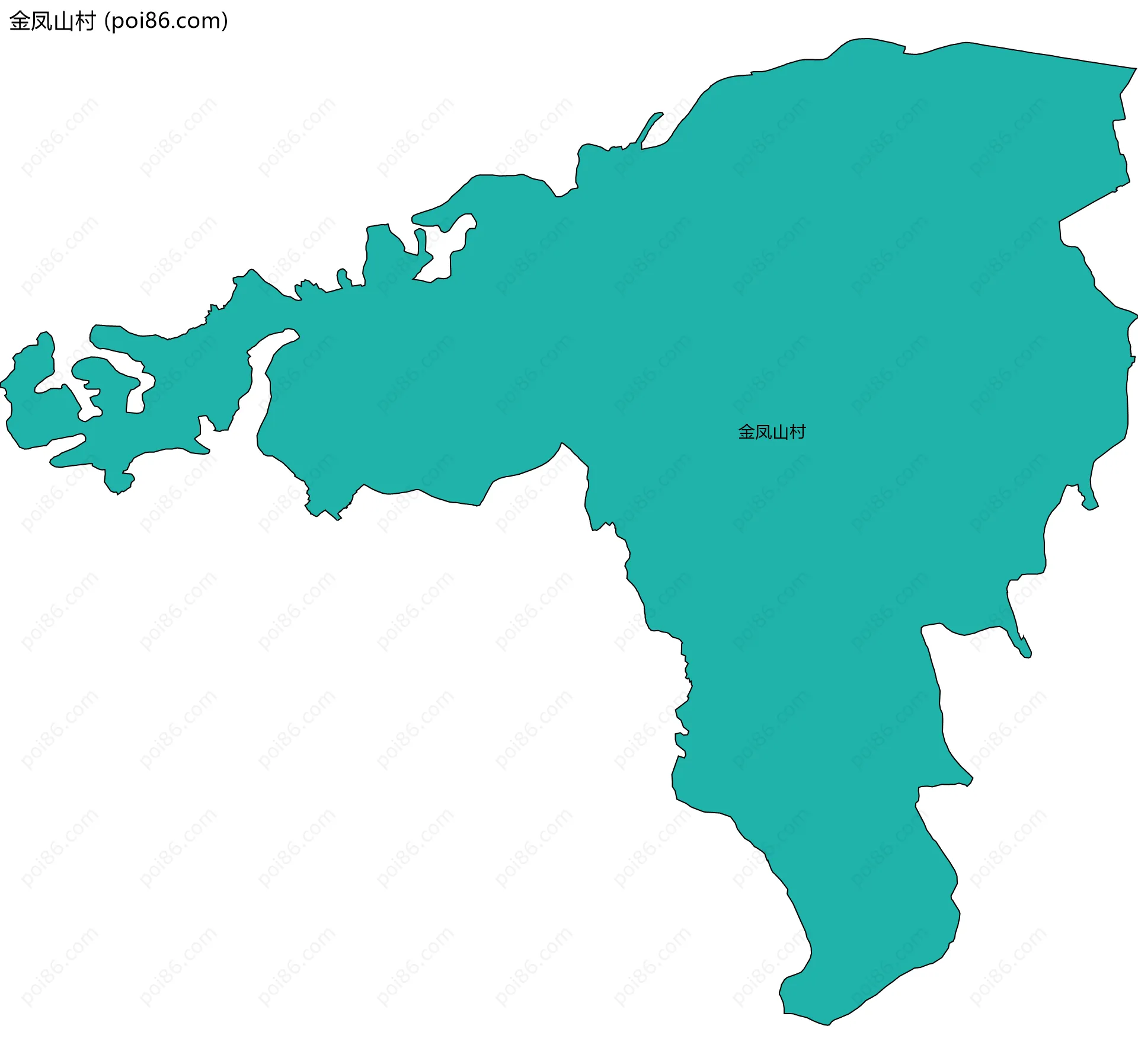金凤山村边界地图