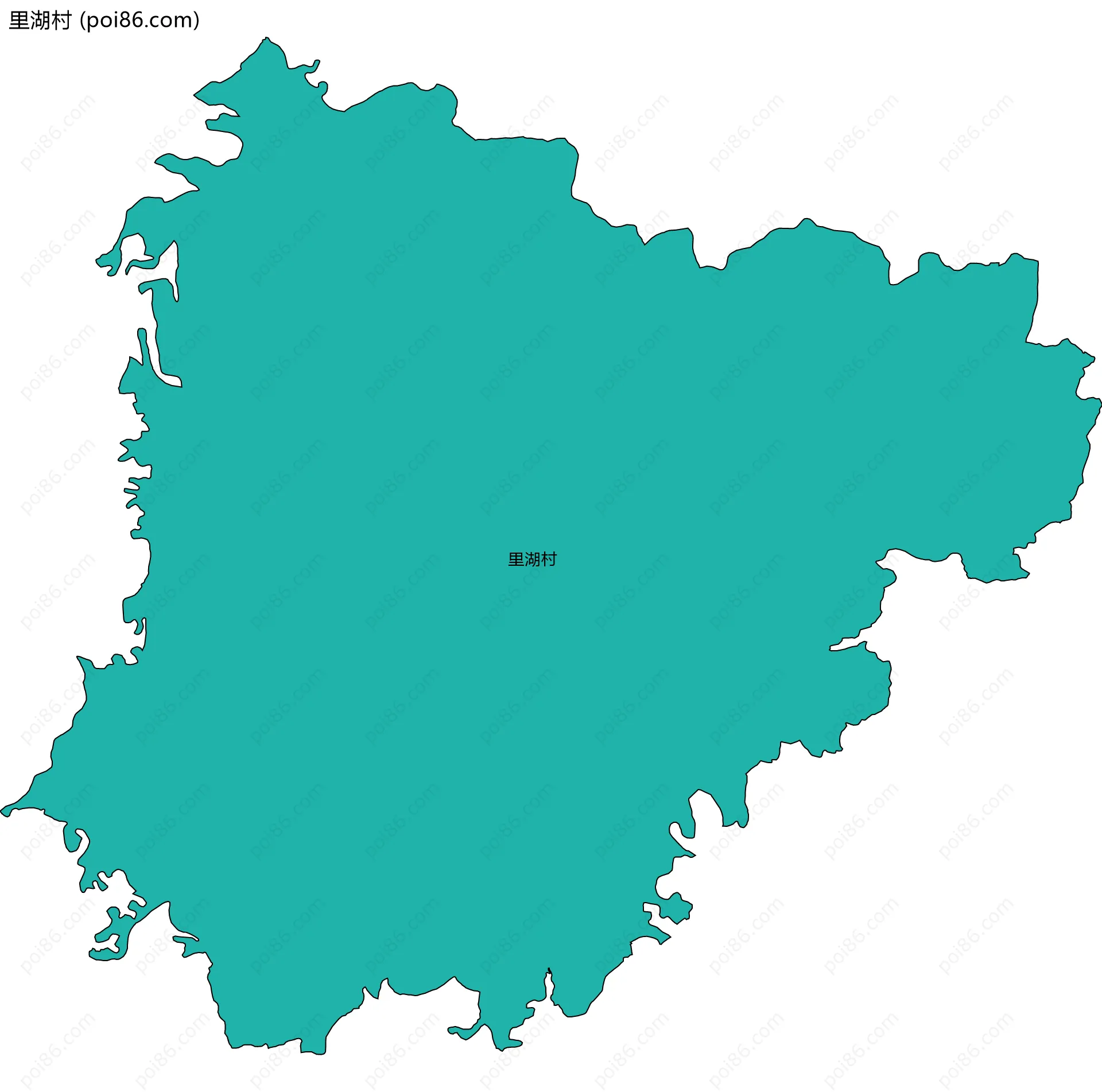 里湖村边界地图