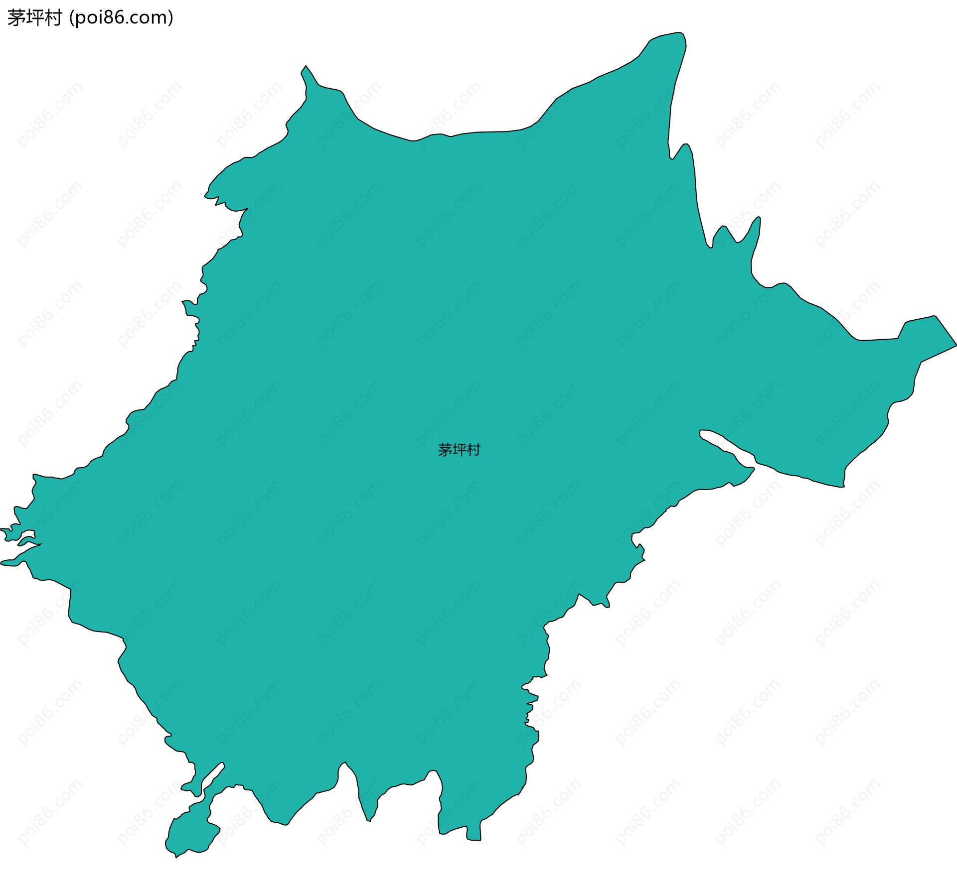 茅坪村边界地图