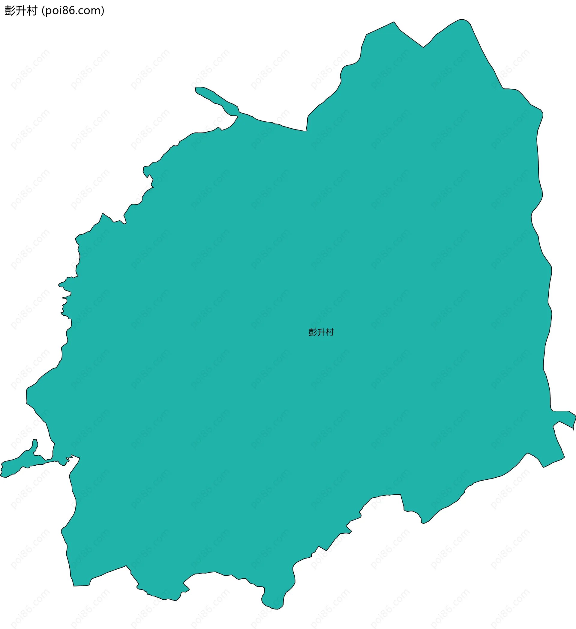 彭升村边界地图