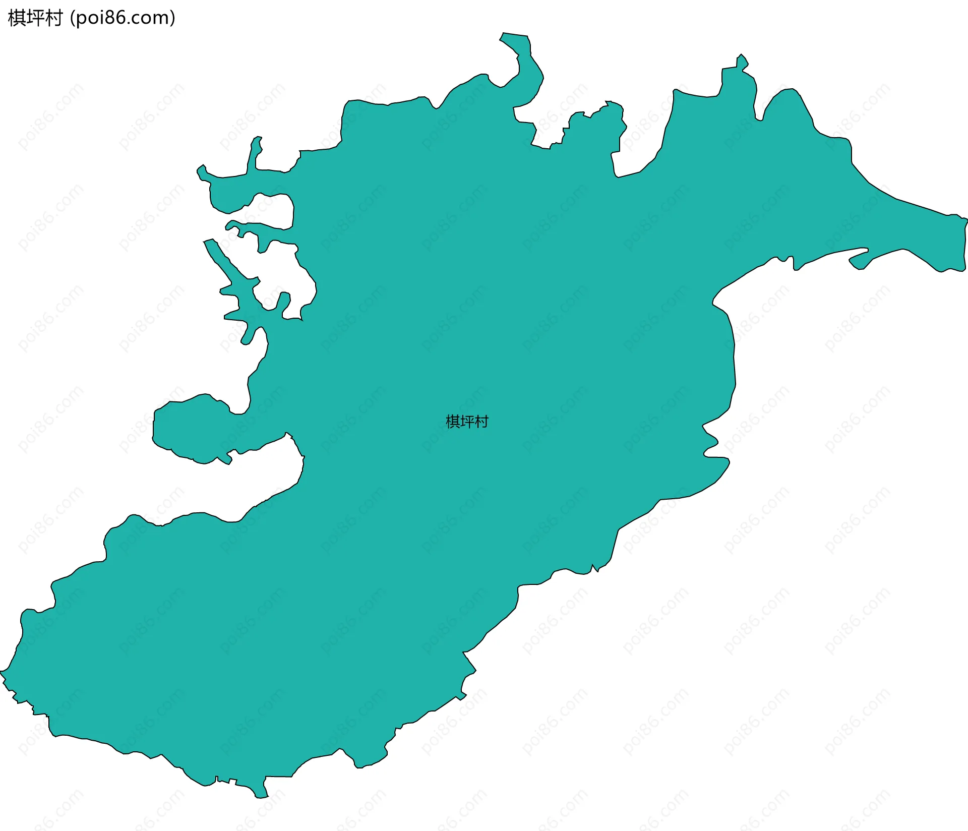 棋坪村边界地图