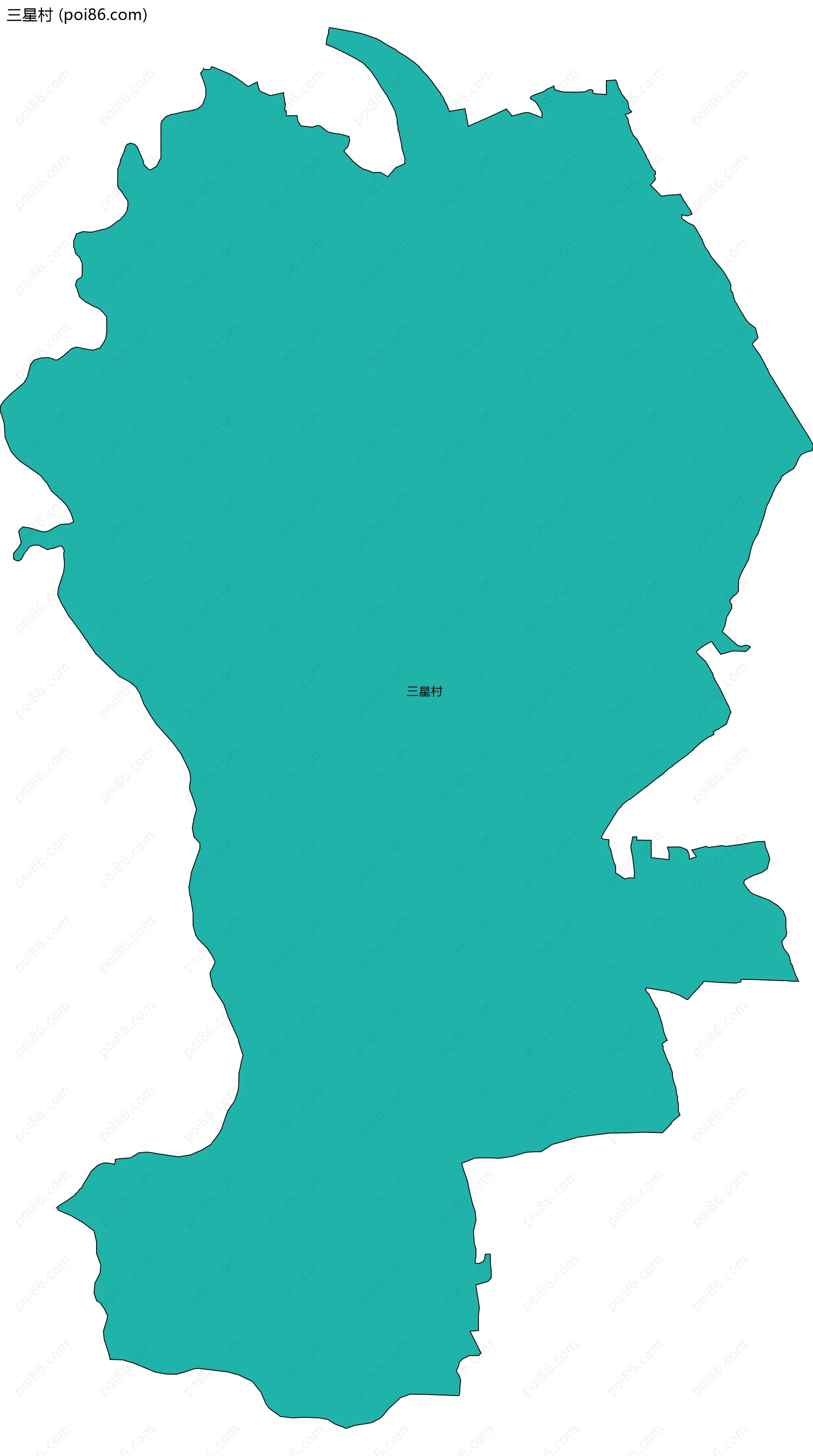 三星村边界地图