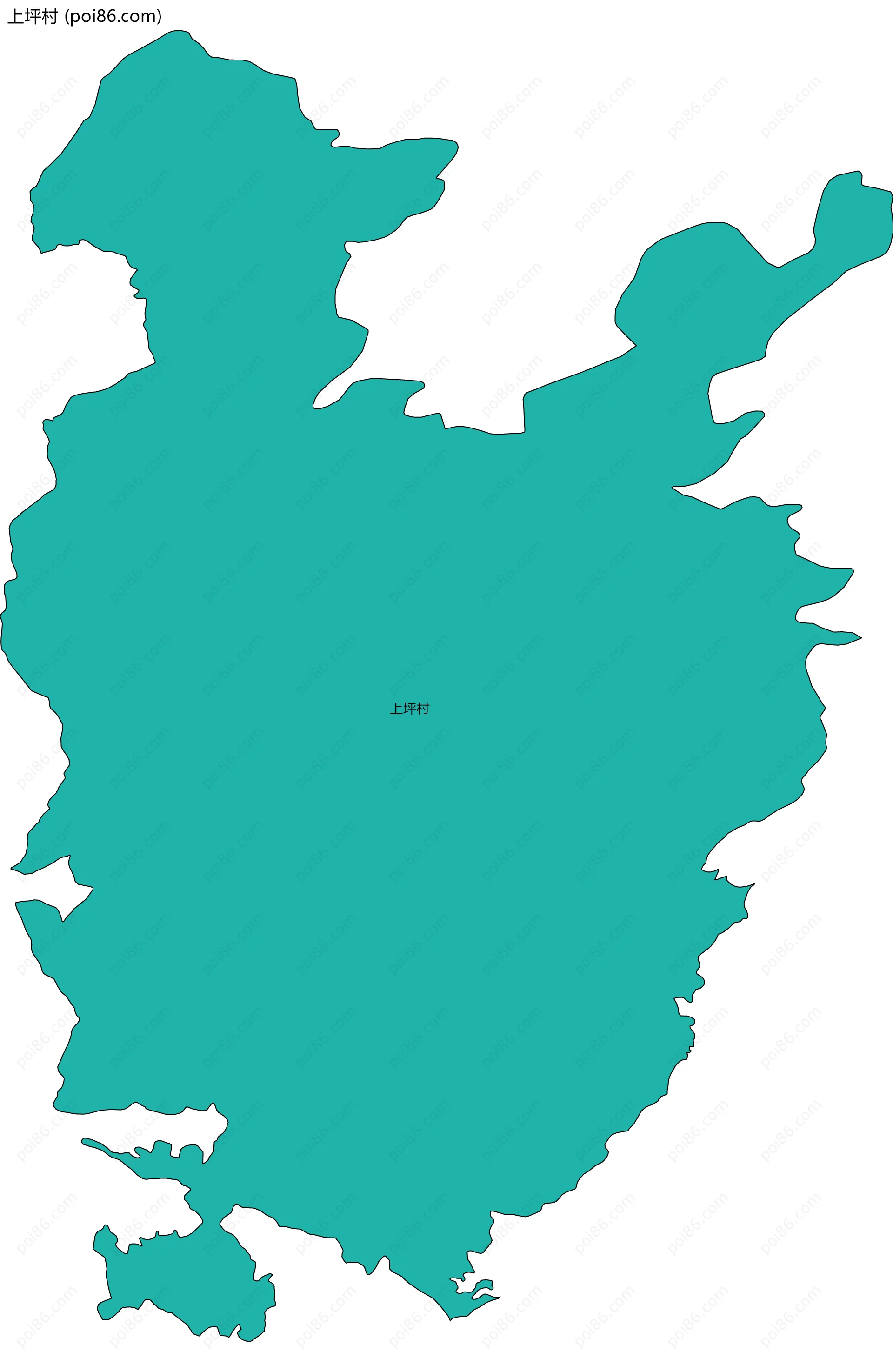 上坪村边界地图