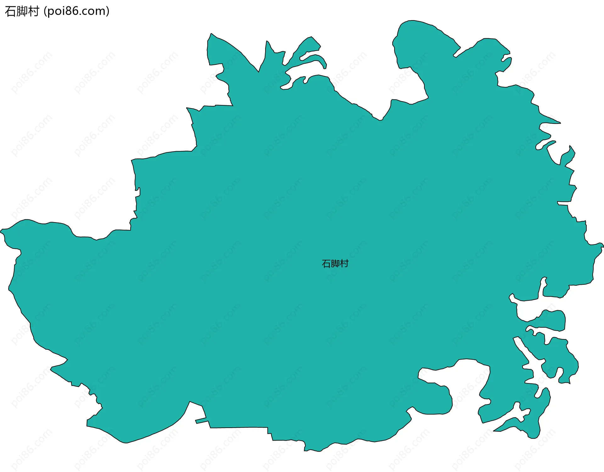 石脚村边界地图