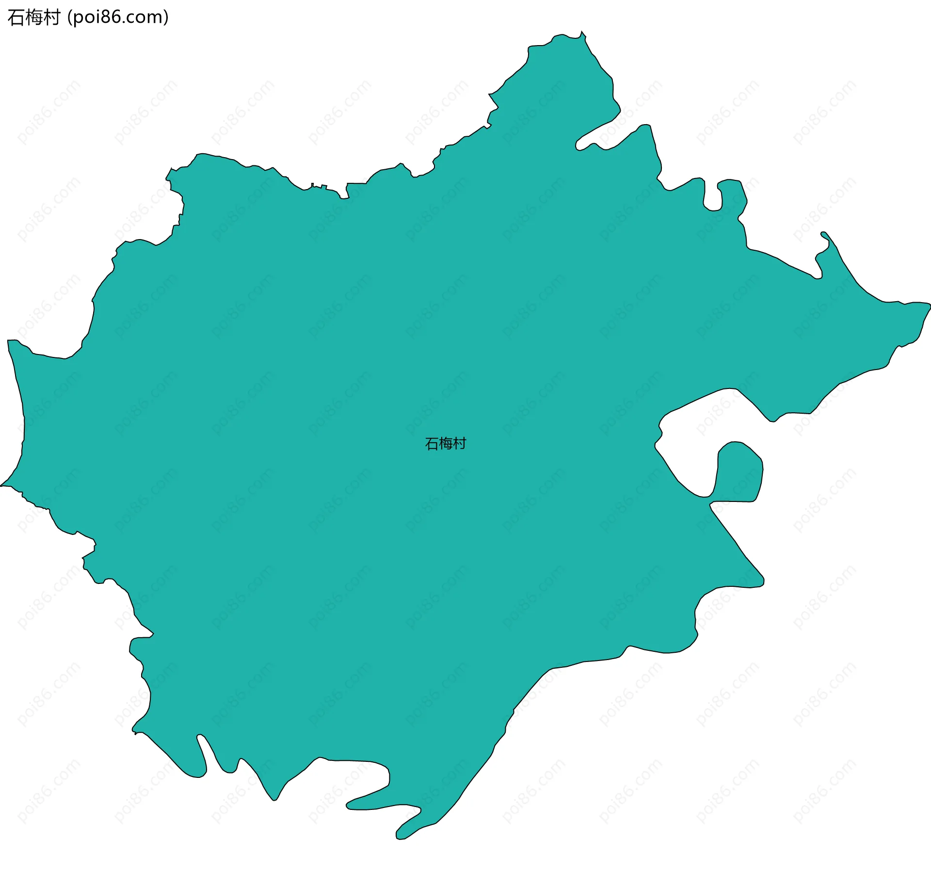 石梅村边界地图