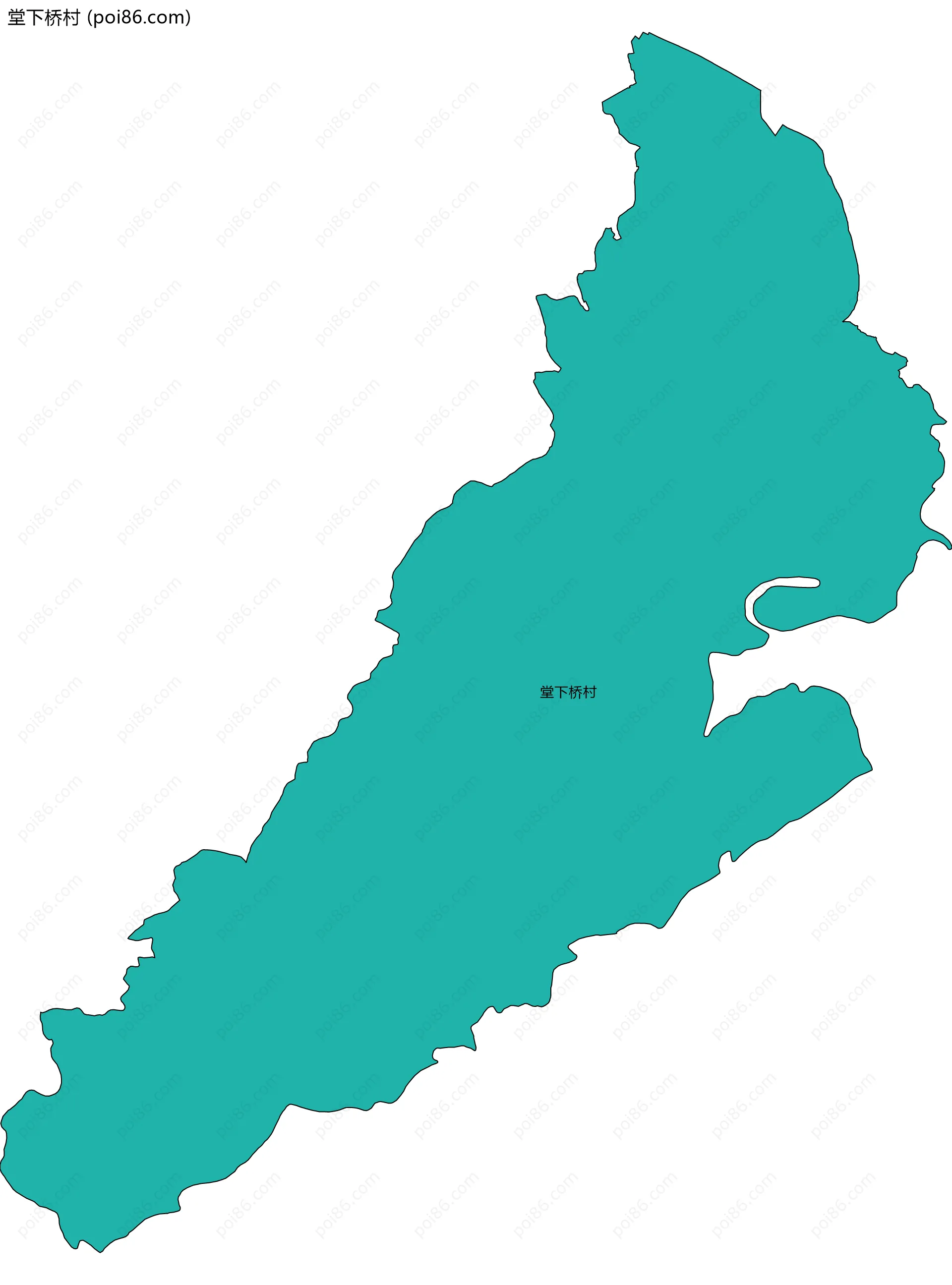 堂下桥村边界地图