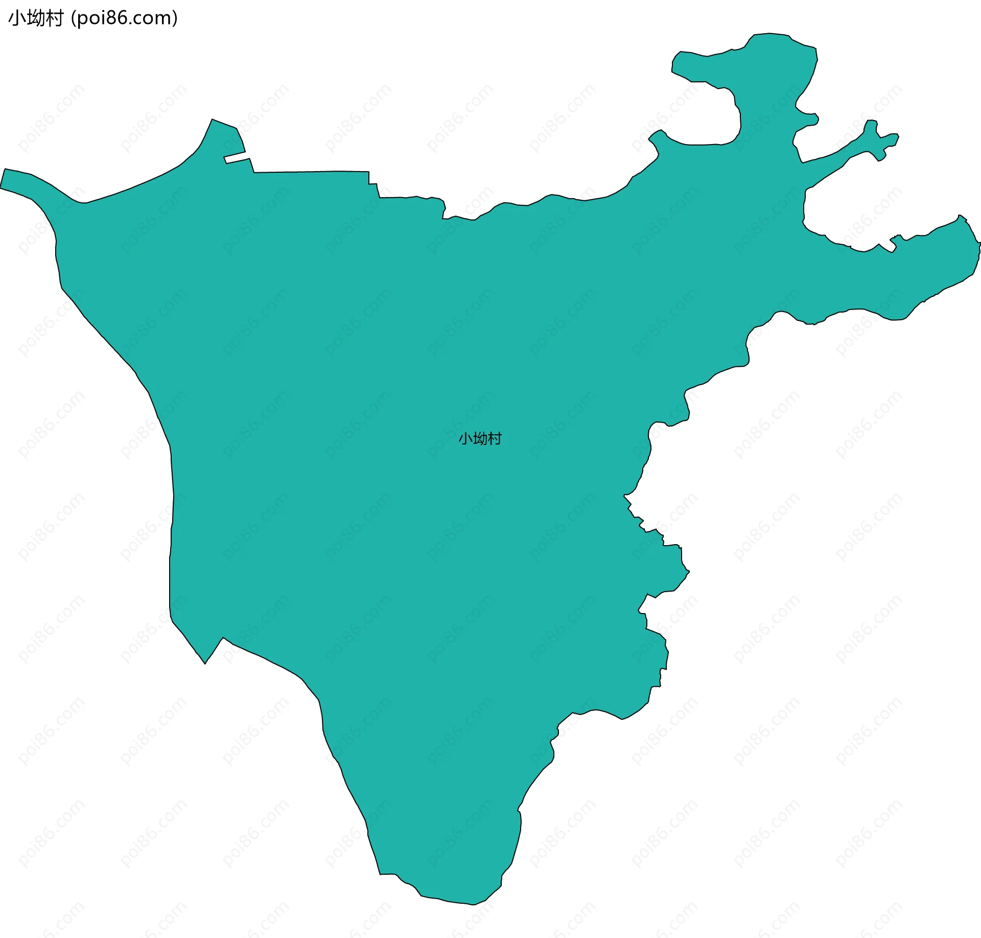 小坳村边界地图