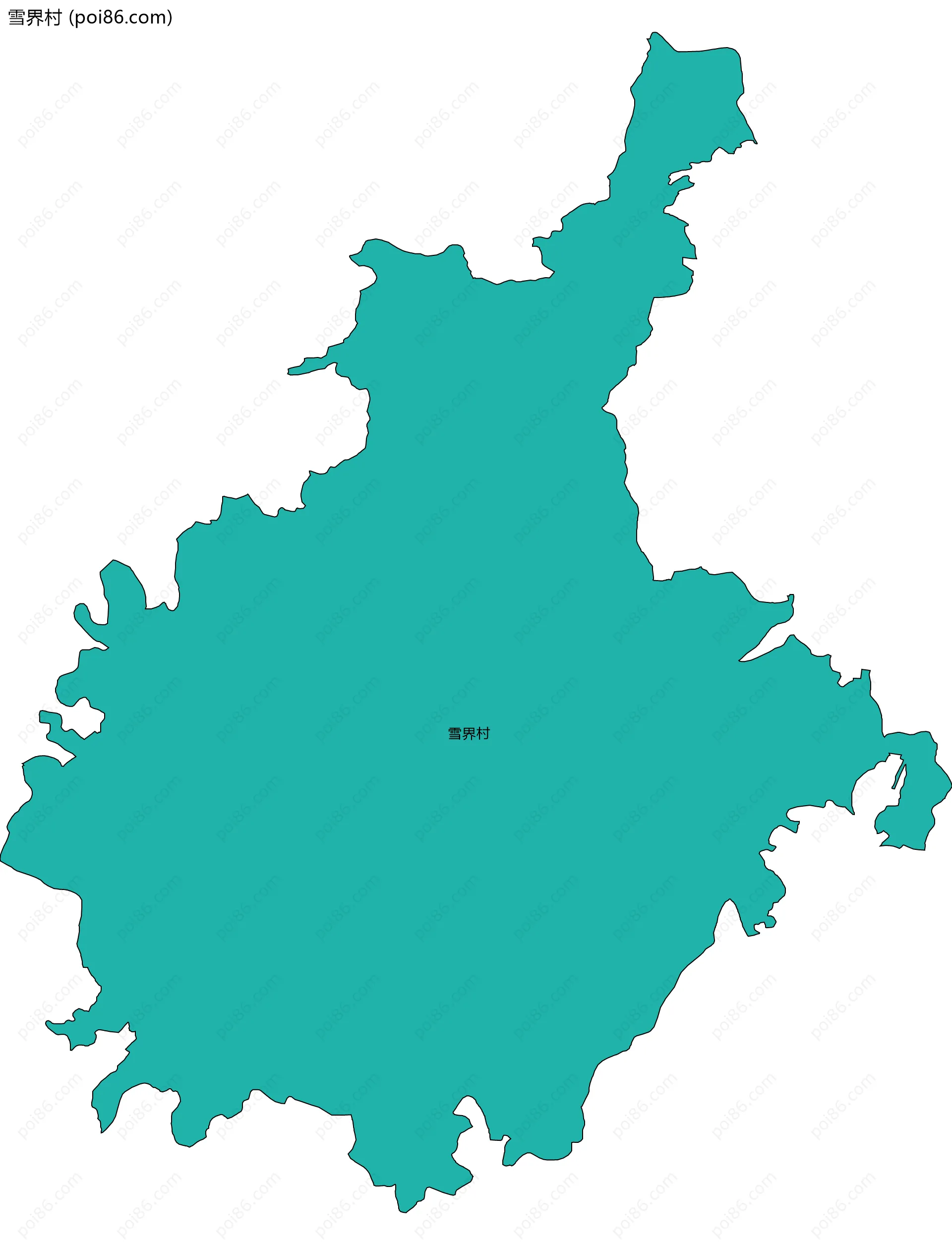 雪界村边界地图