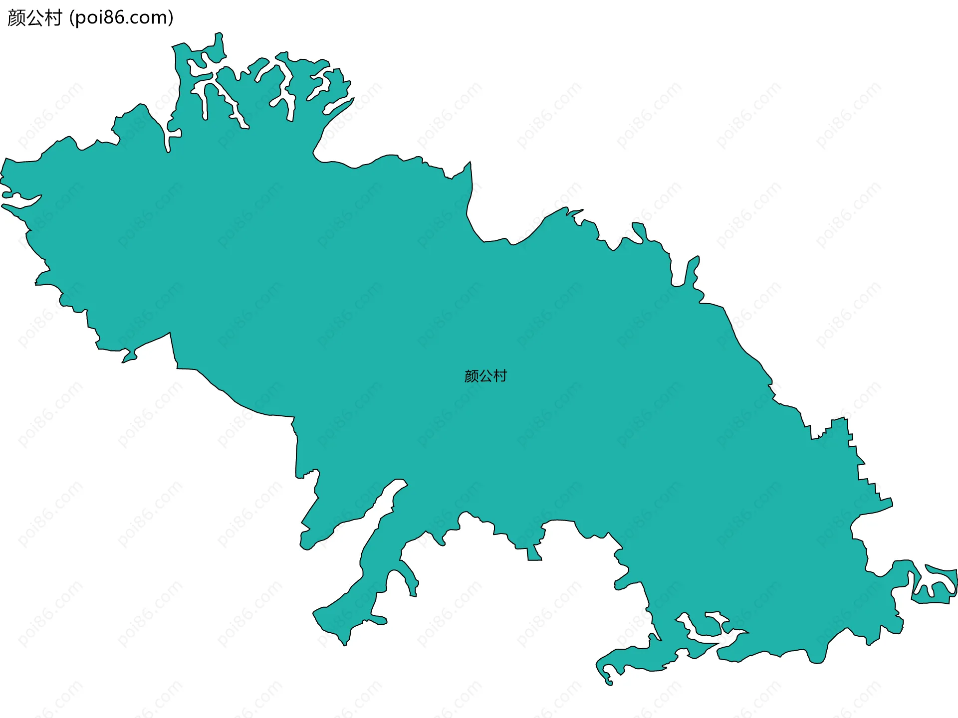 颜公村边界地图