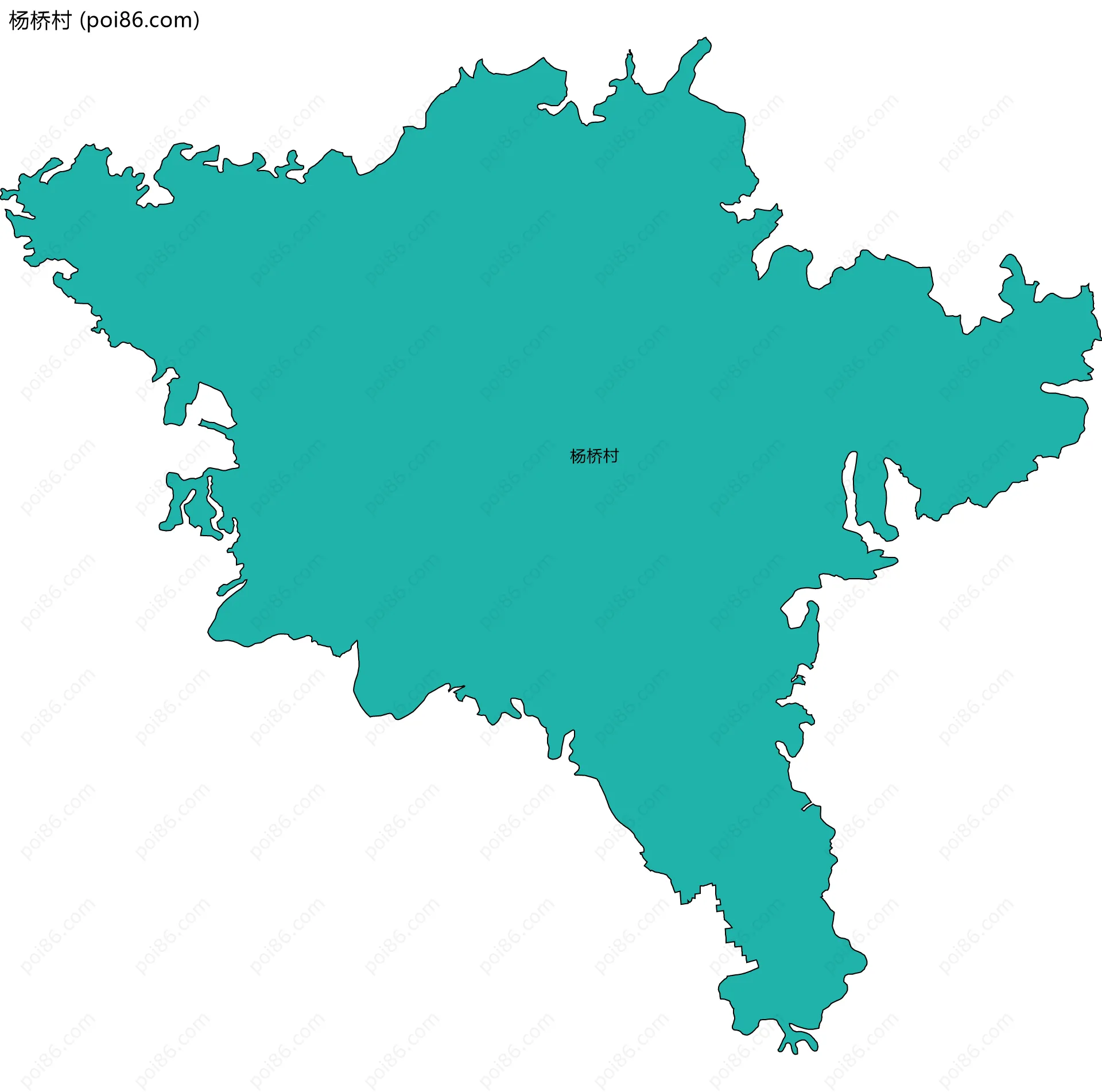 杨桥村边界地图