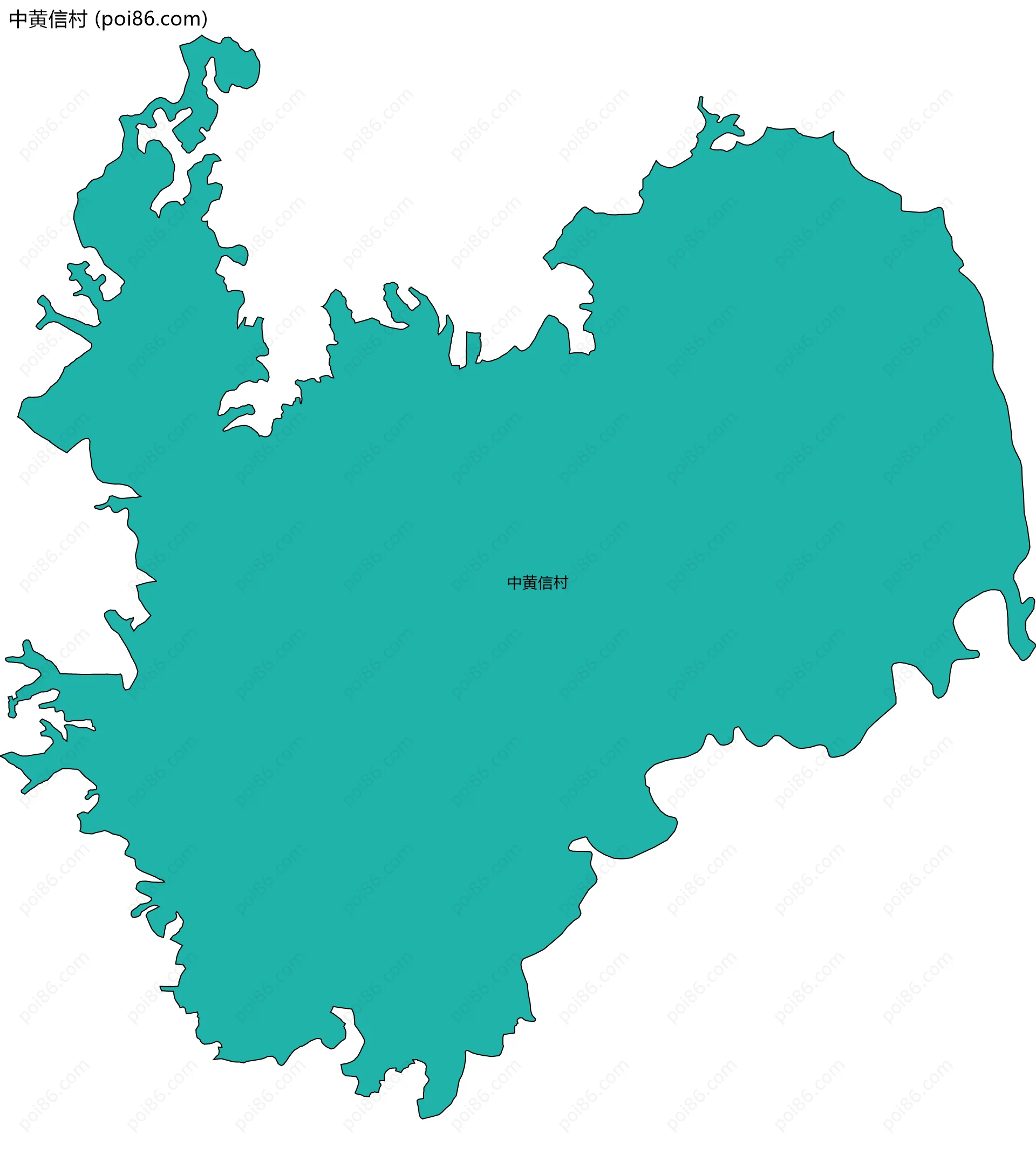 中黄信村边界地图