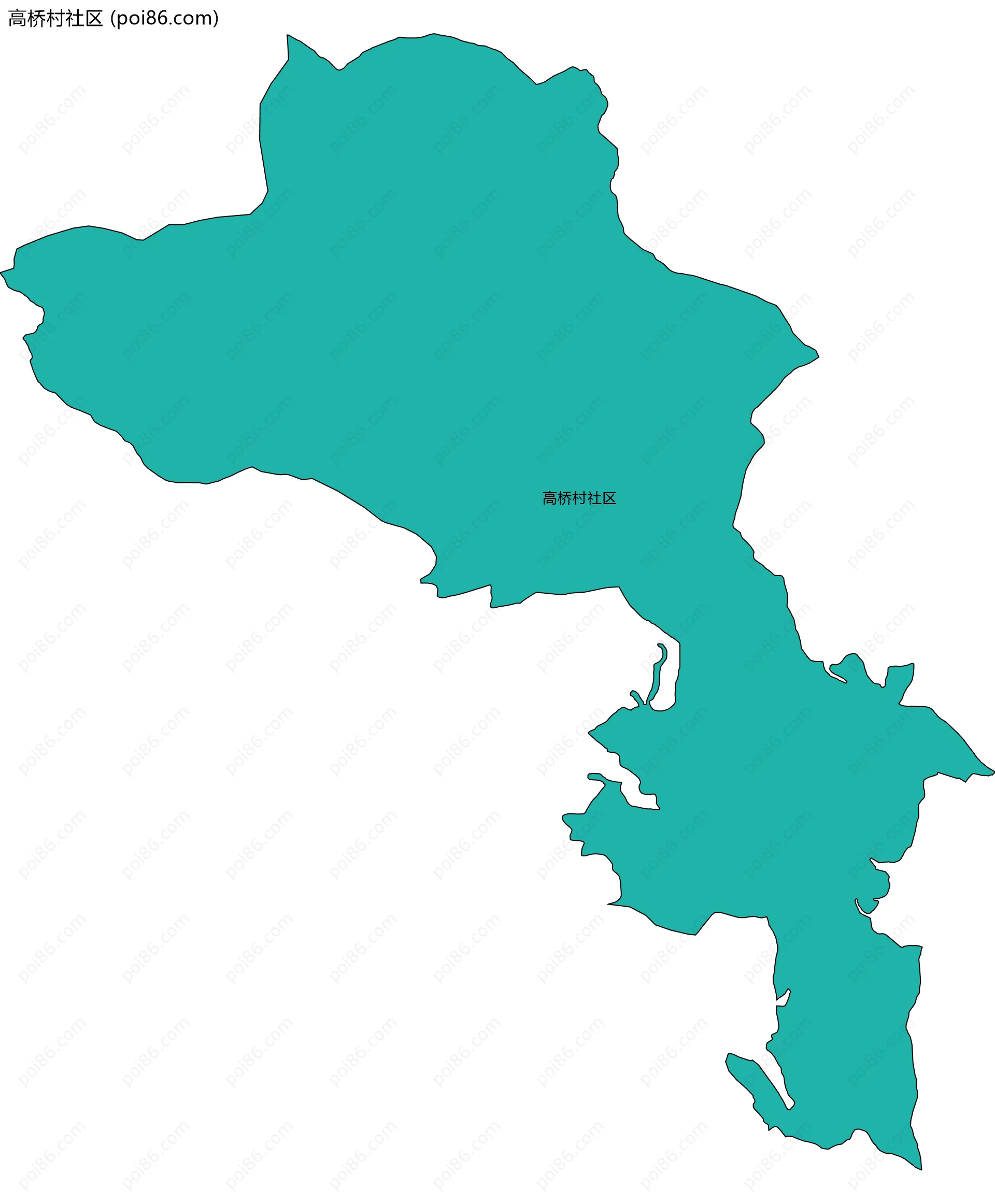 高桥村社区边界地图