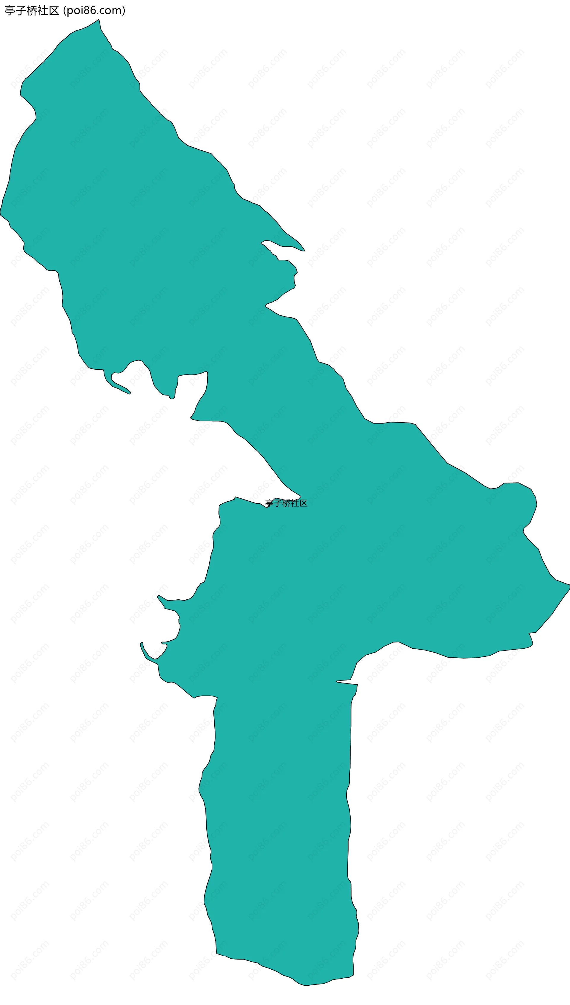 亭子桥社区边界地图