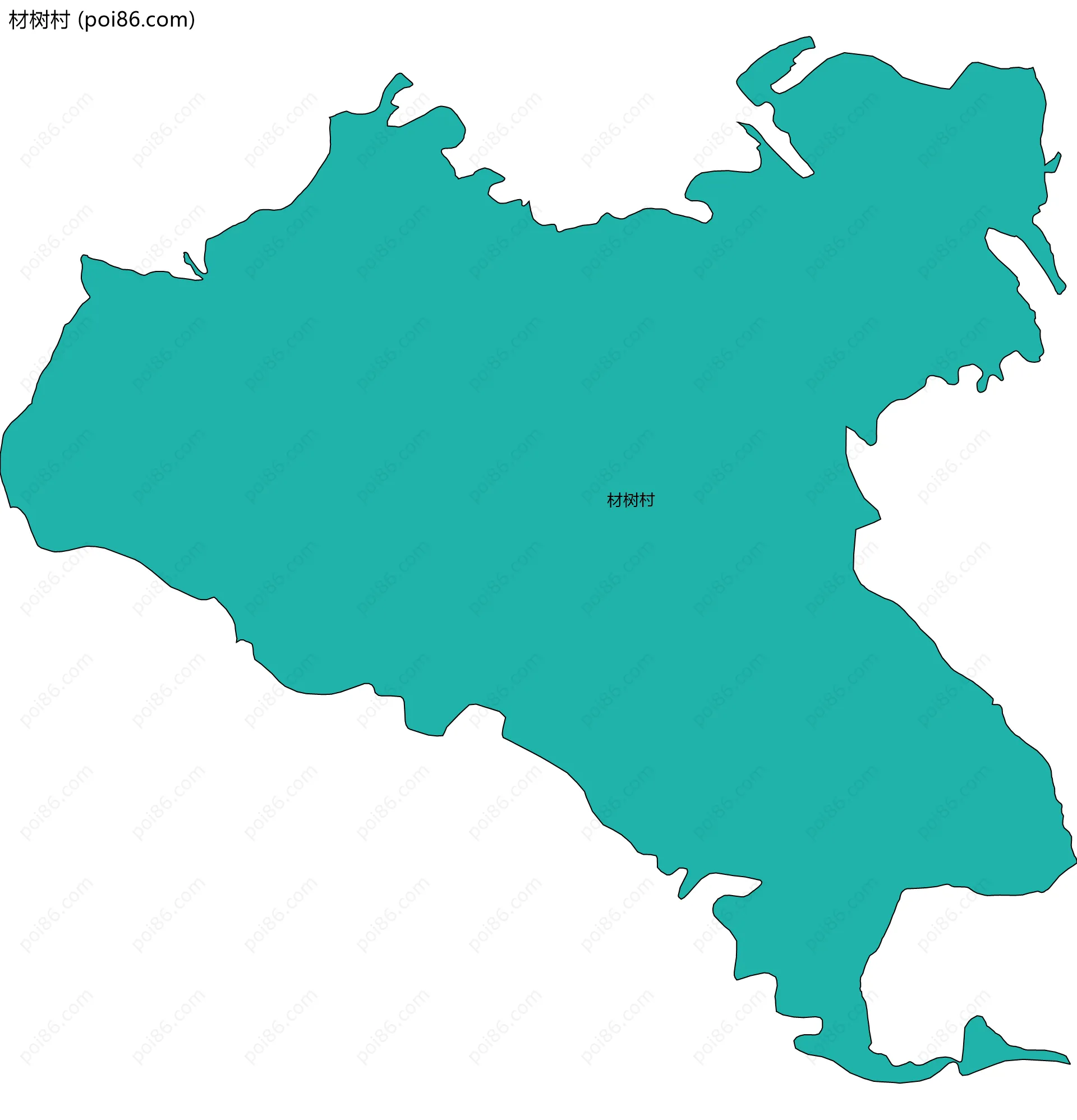 材树村边界地图