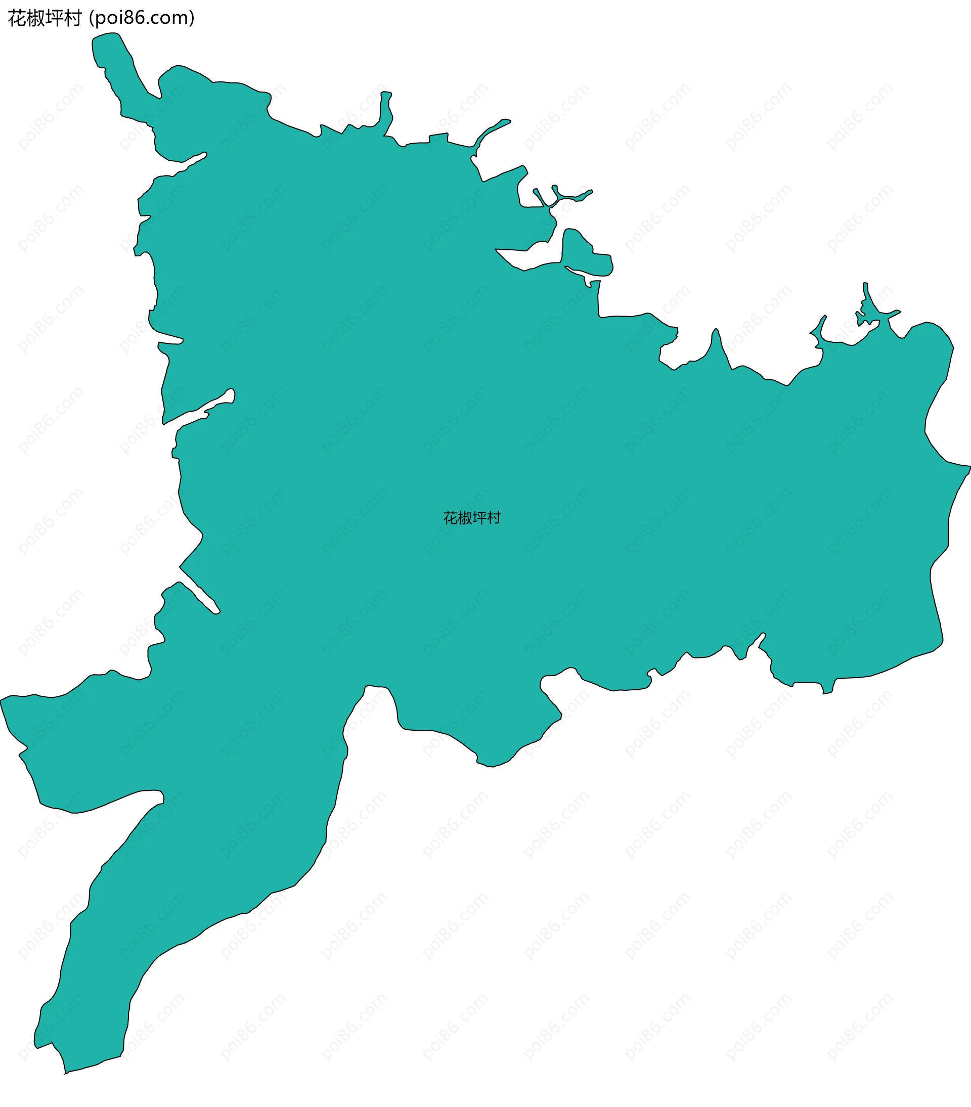 花椒坪村边界地图