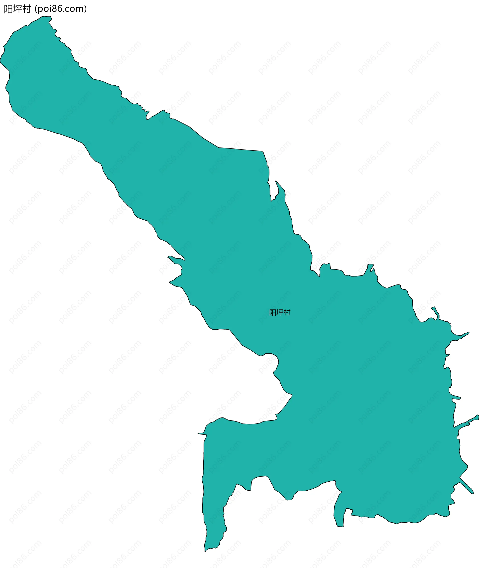 阳坪村边界地图