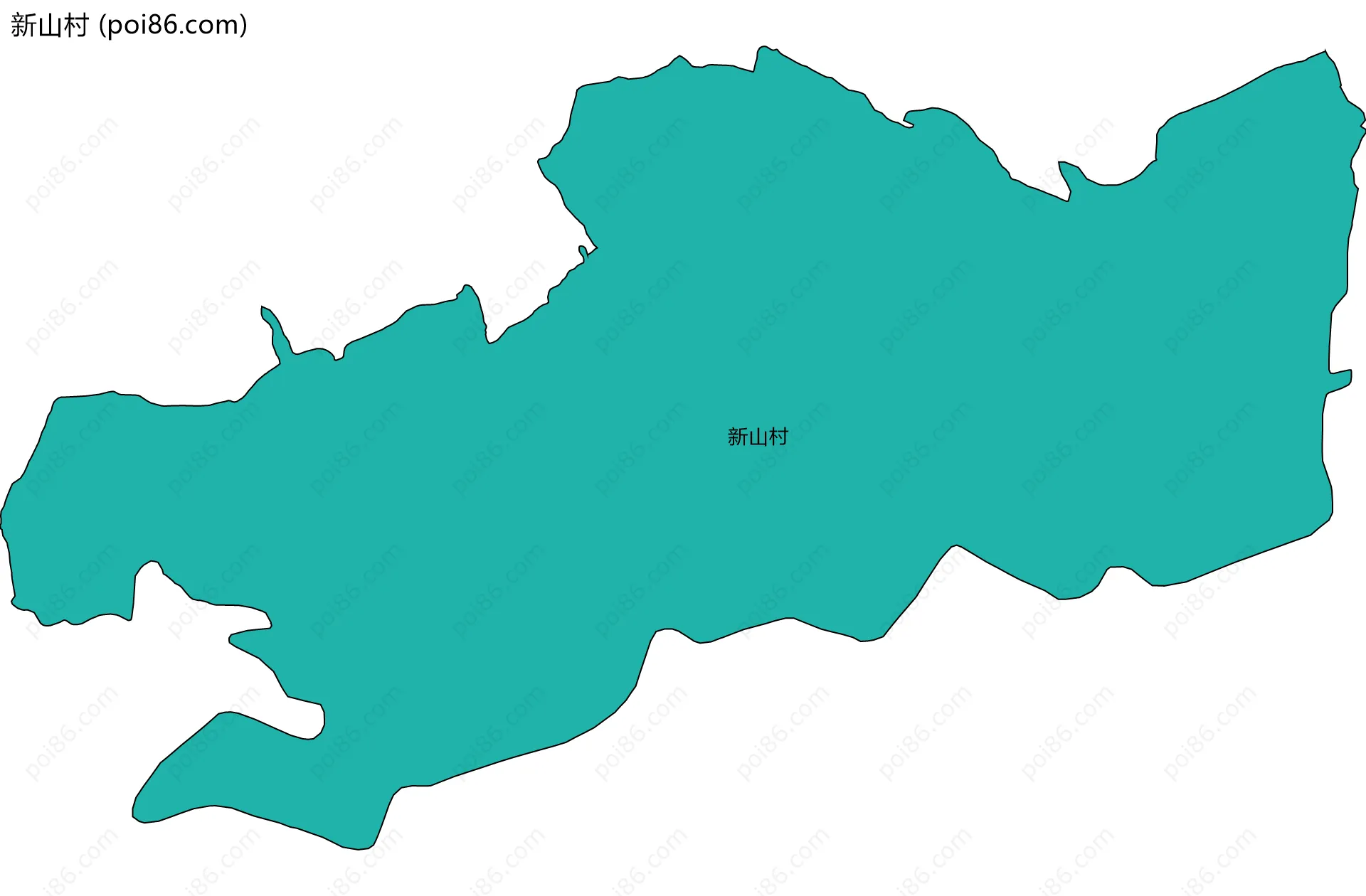 新山村边界地图