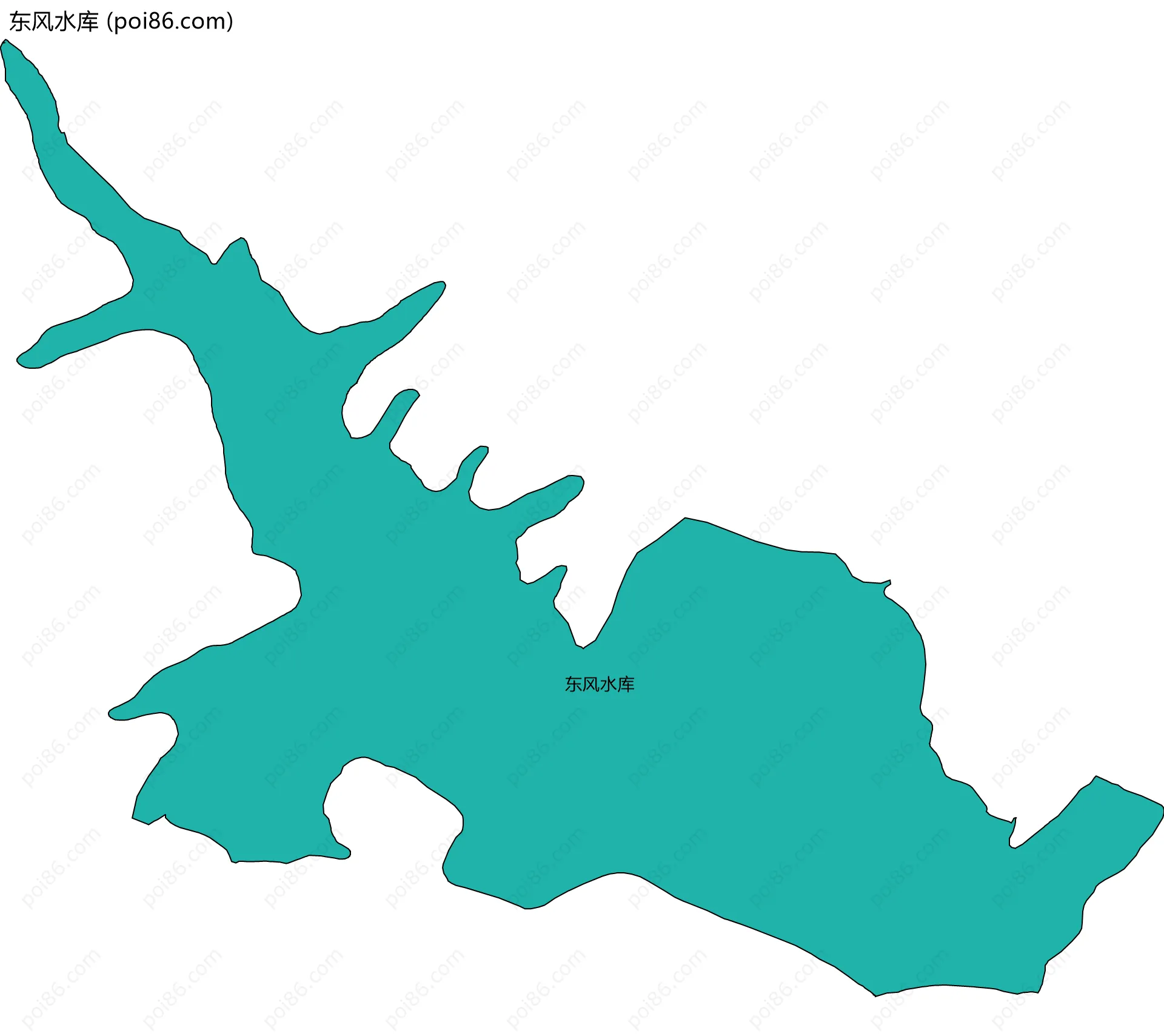 东风水库边界地图