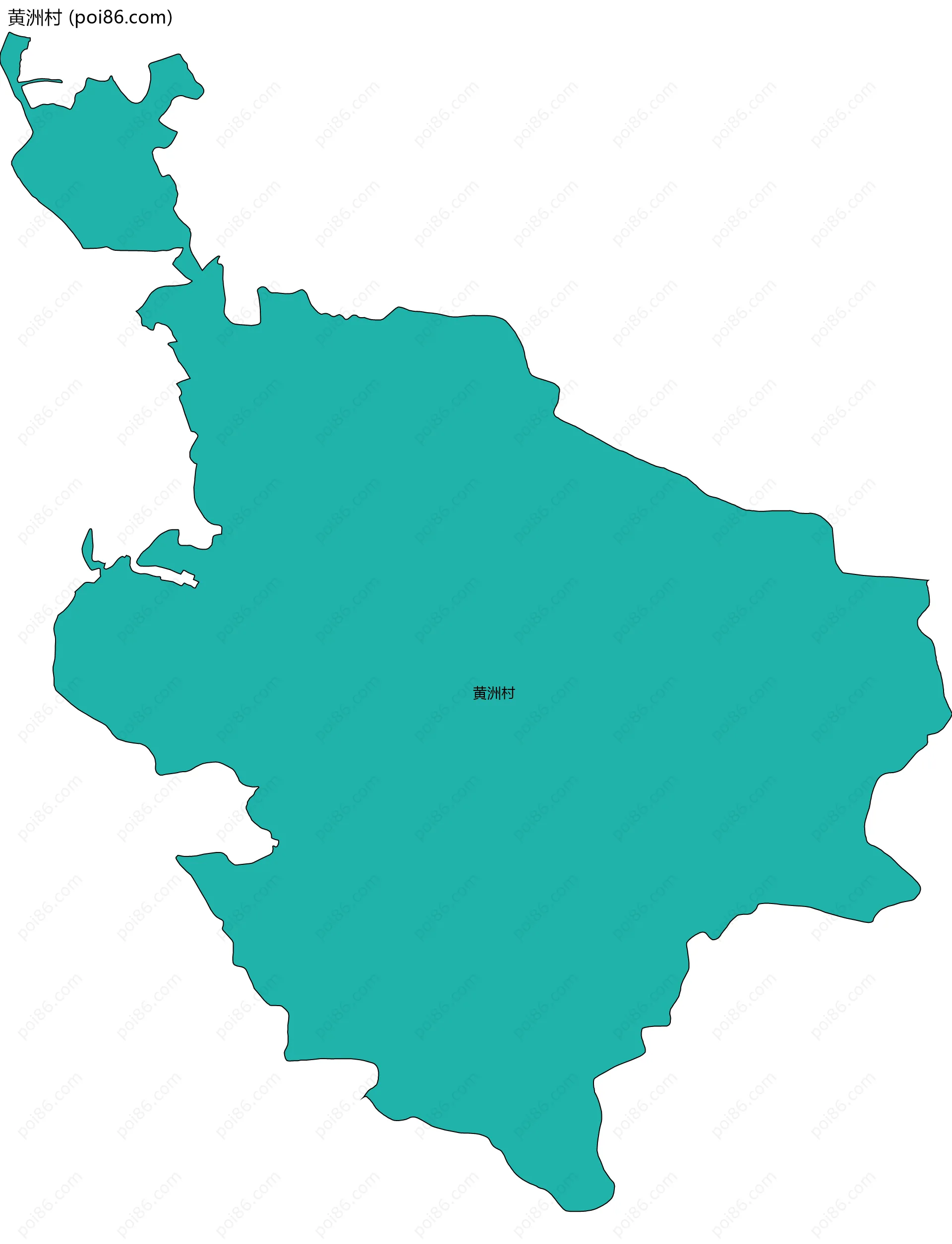 黄洲村边界地图