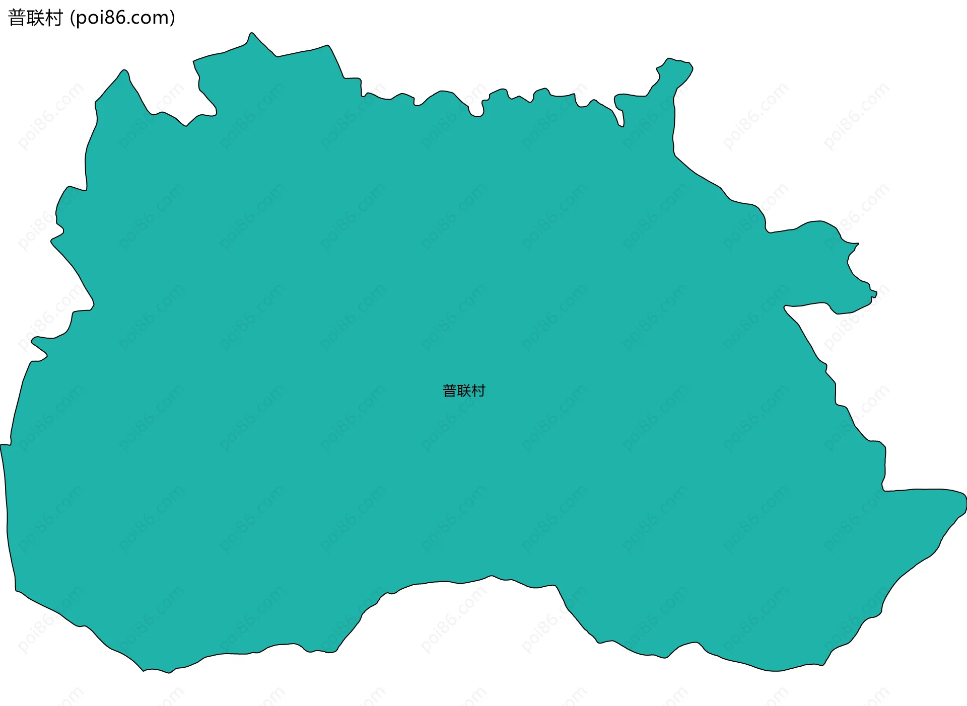 普联村边界地图