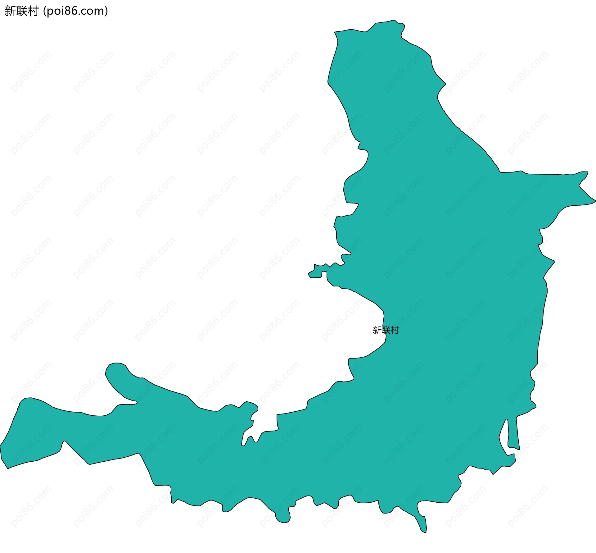 新联村边界地图