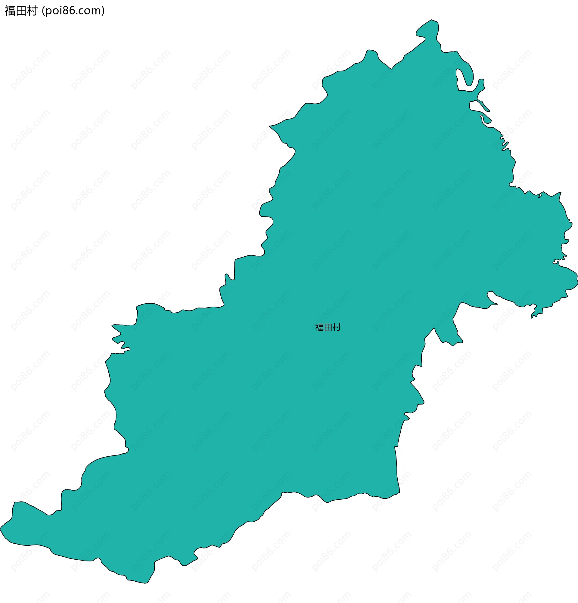 福田村边界地图