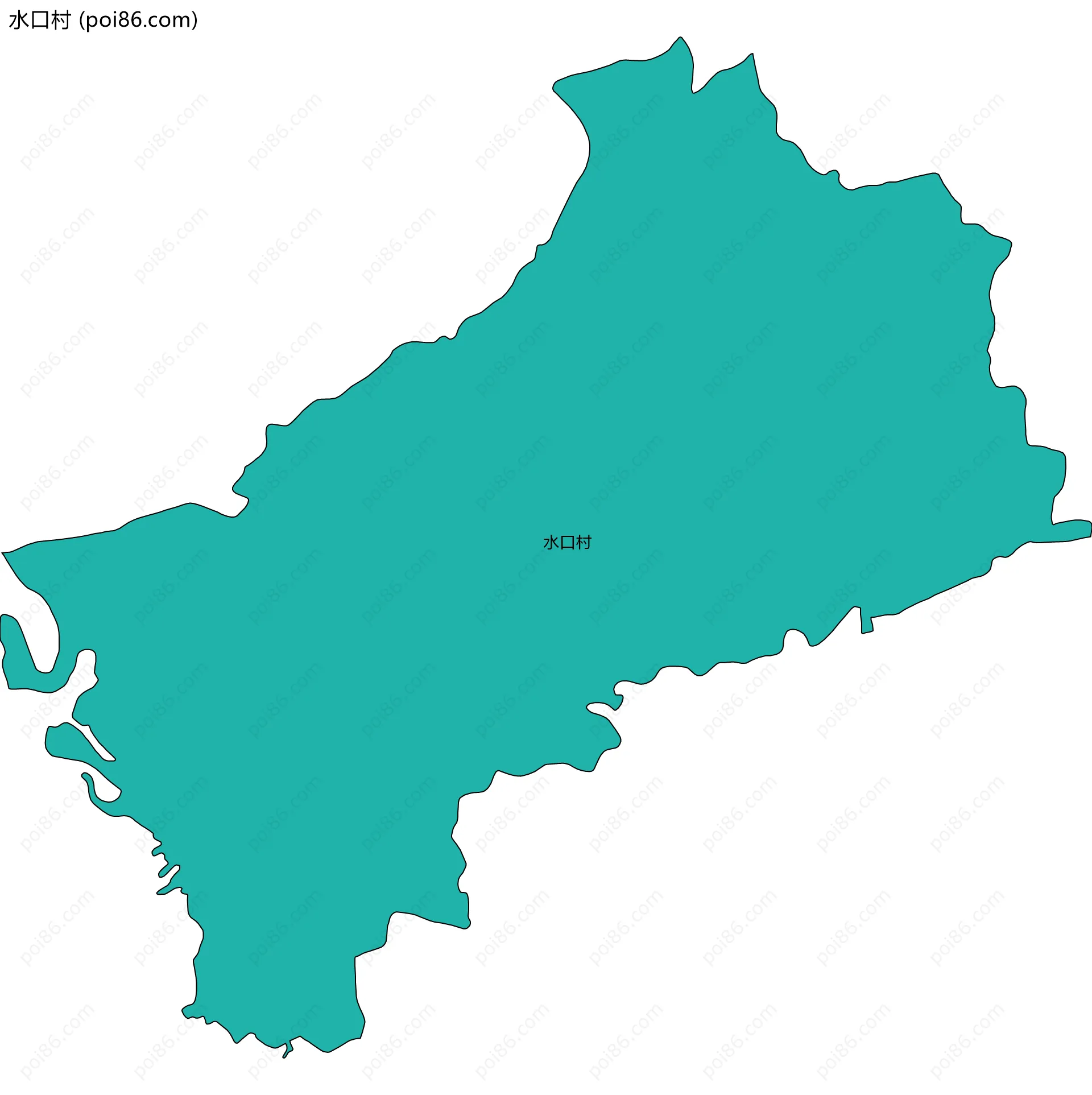 水口村边界地图