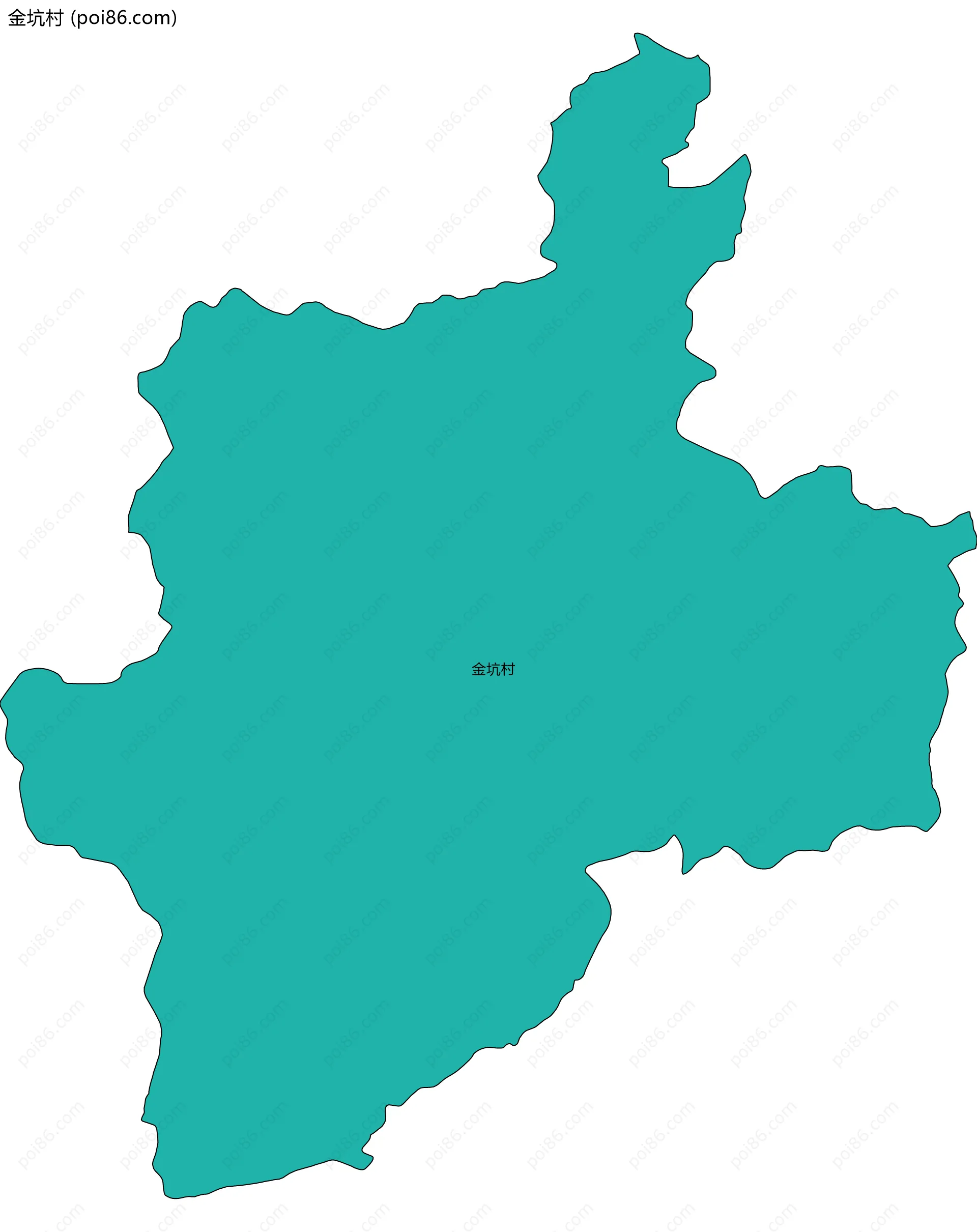 金坑村边界地图