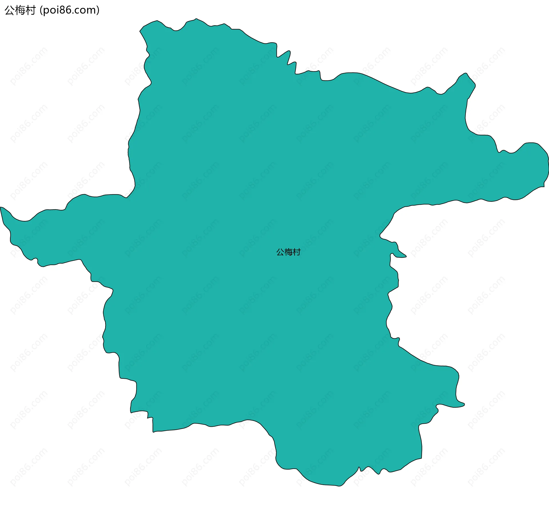 公梅村边界地图
