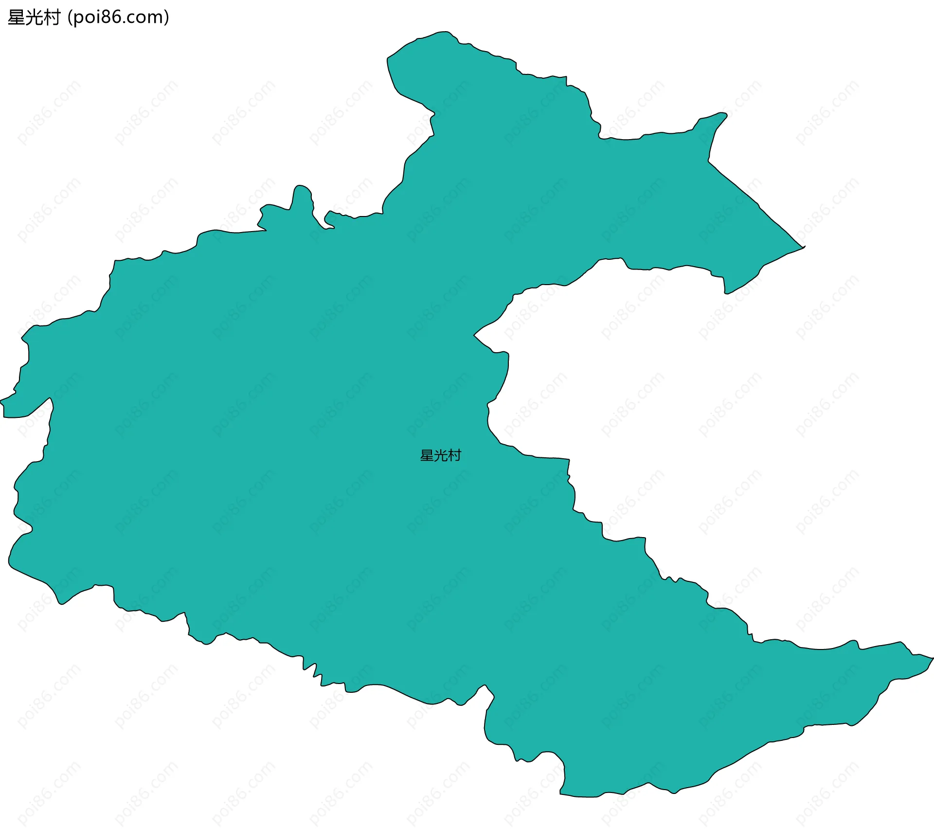 星光村边界地图
