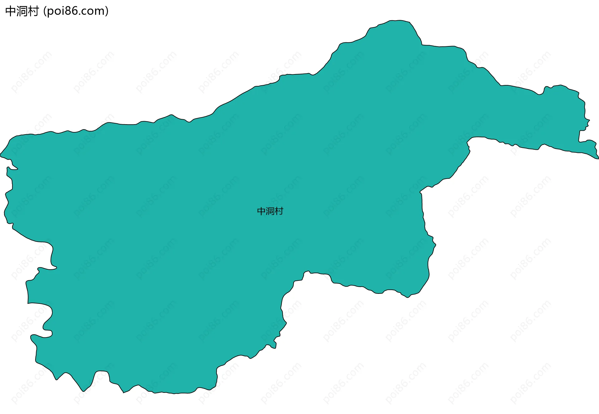 中洞村边界地图
