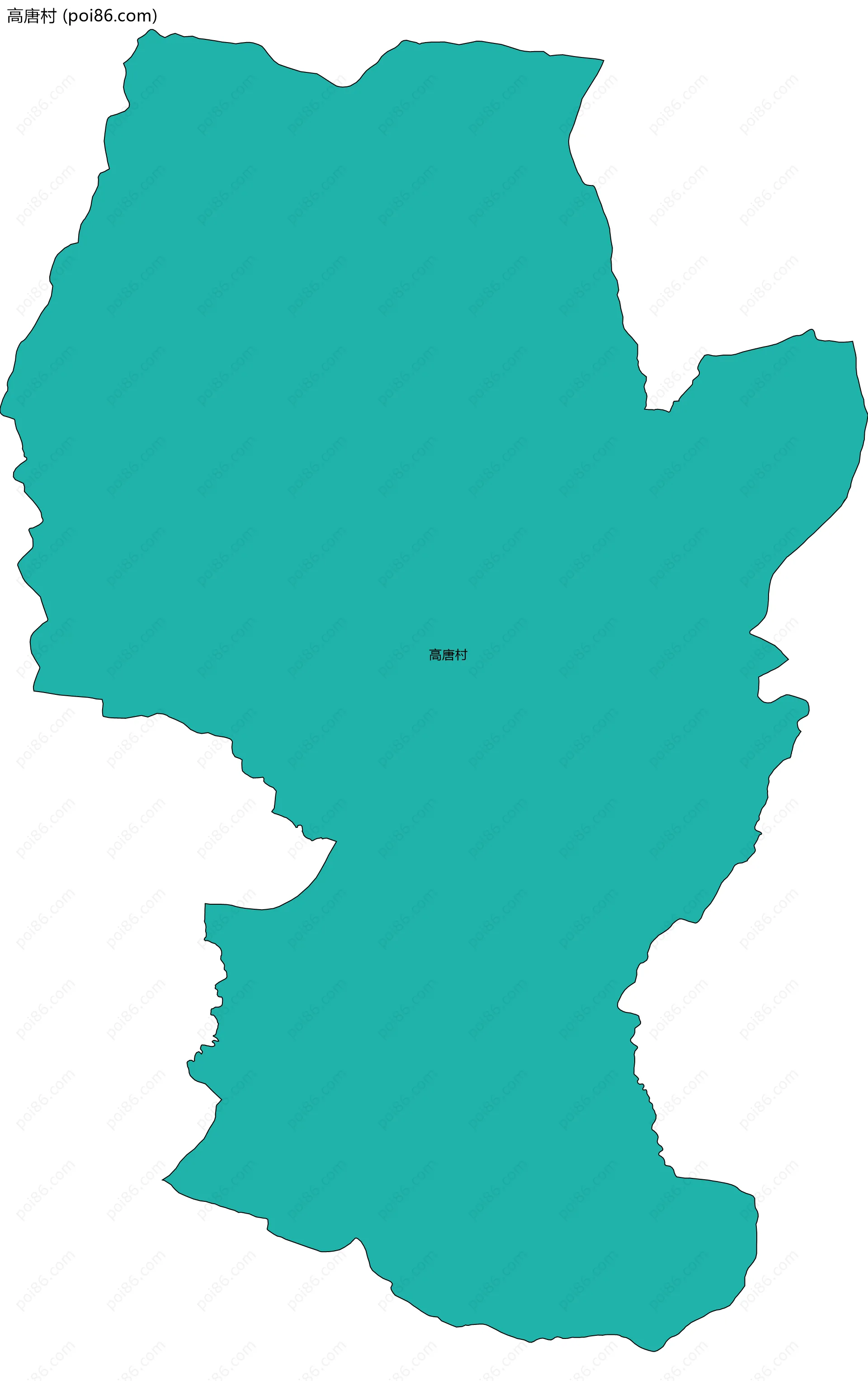 高唐村边界地图