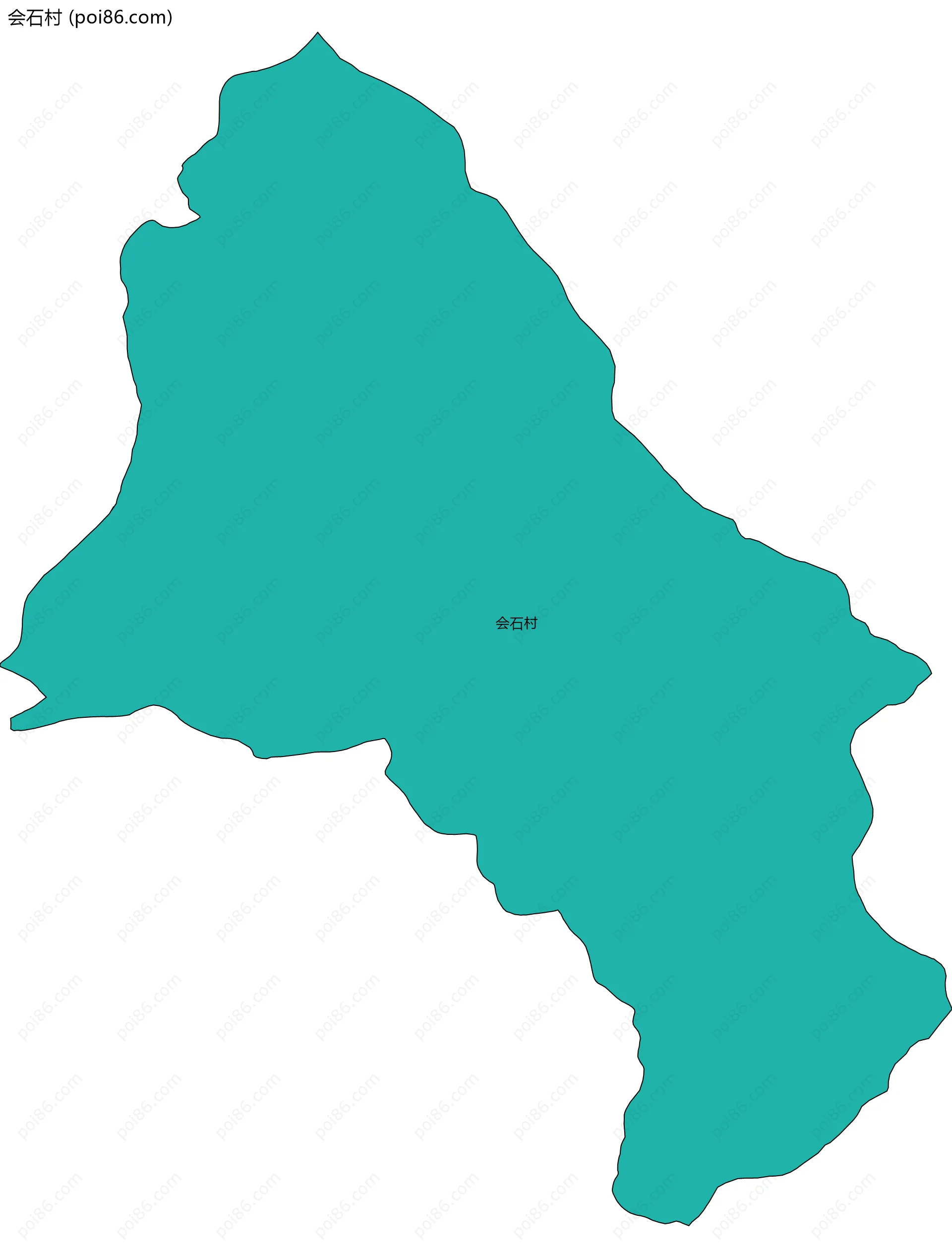 会石村边界地图