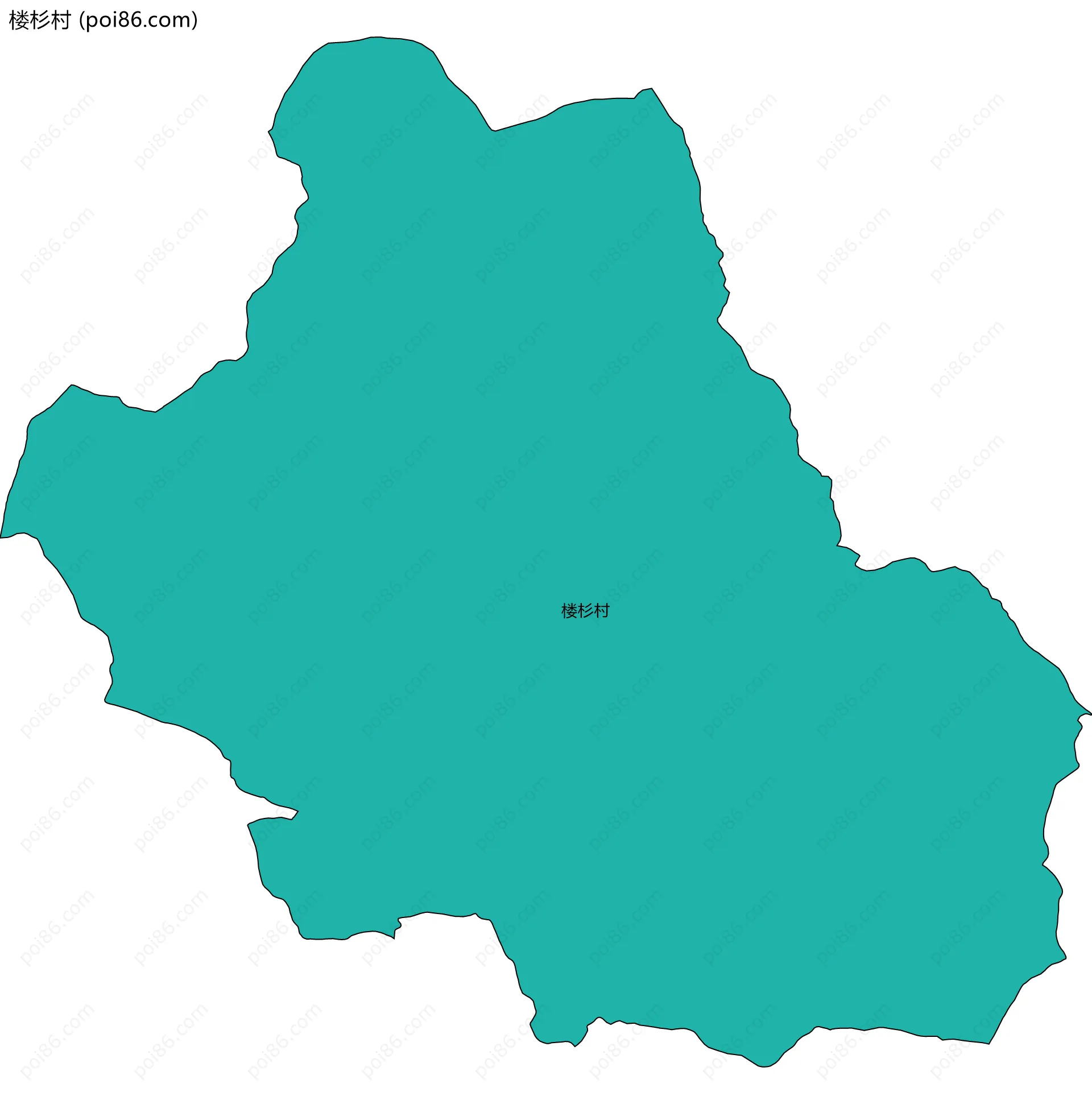 楼杉村边界地图