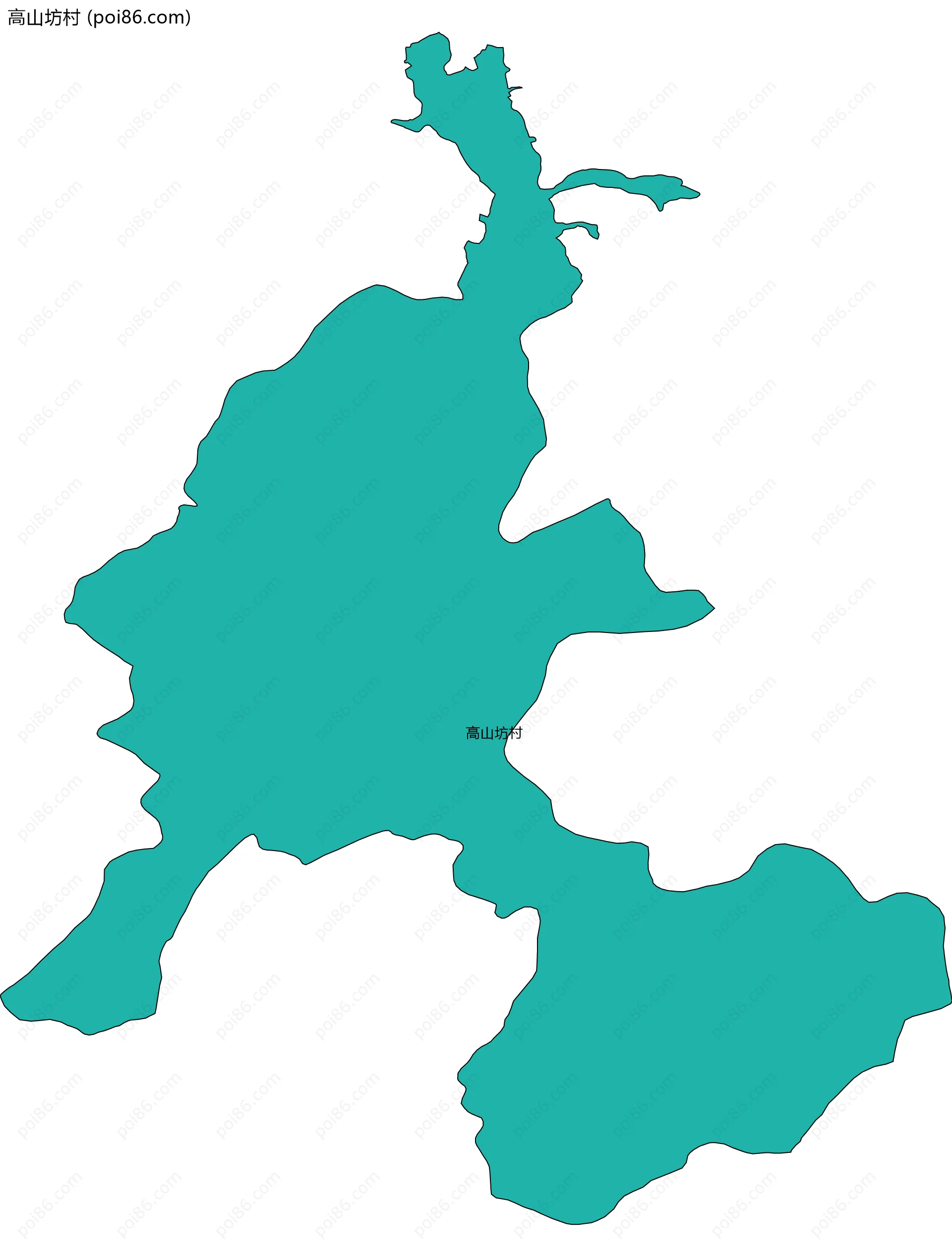 高山坊村边界地图