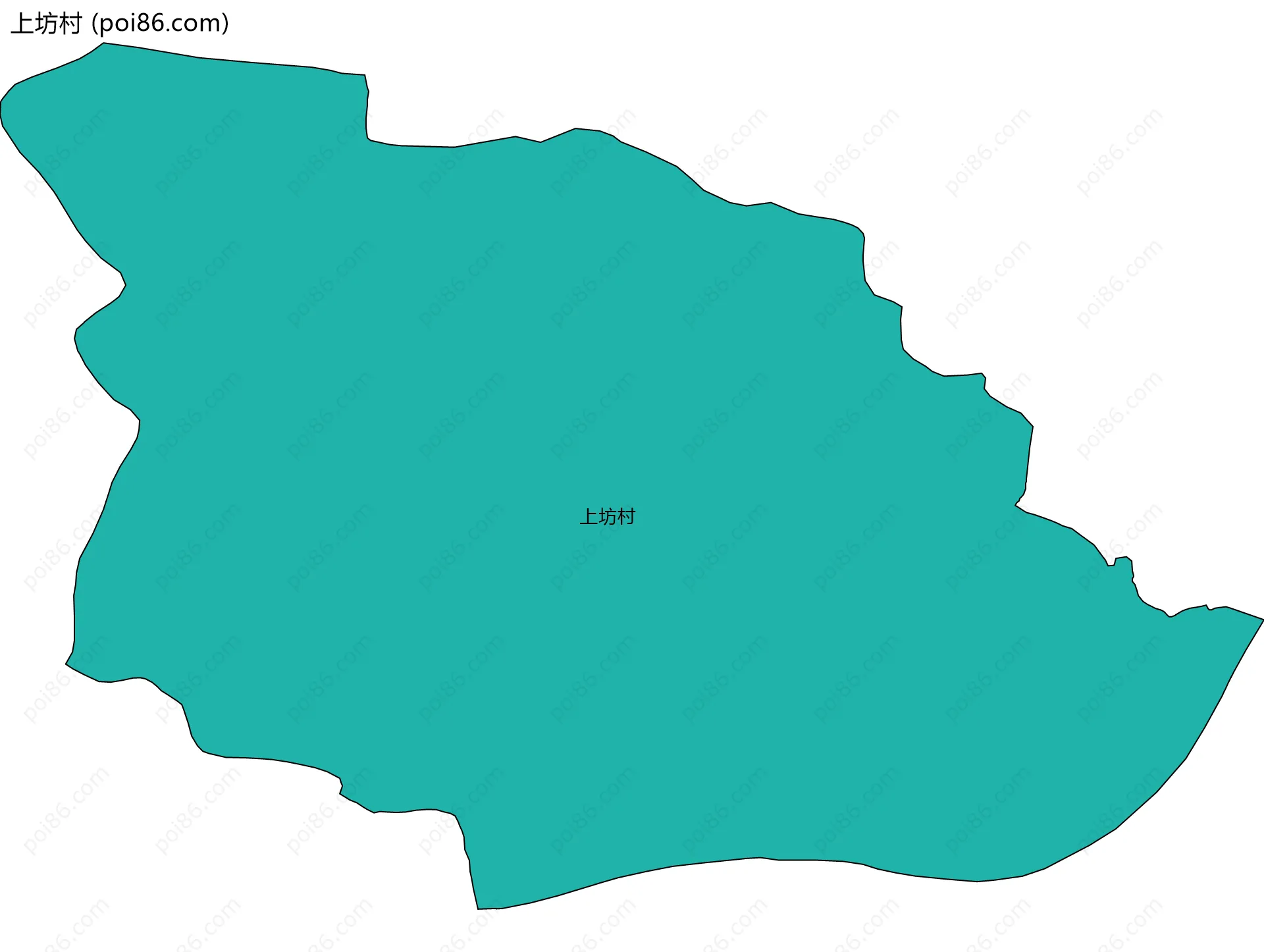 上坊村边界地图
